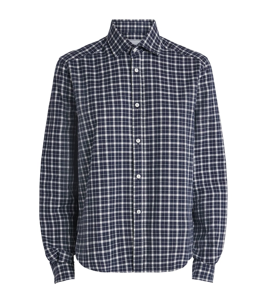 Organic Cotton Classic Shirt NAVY/BLUE PLAID Image 1