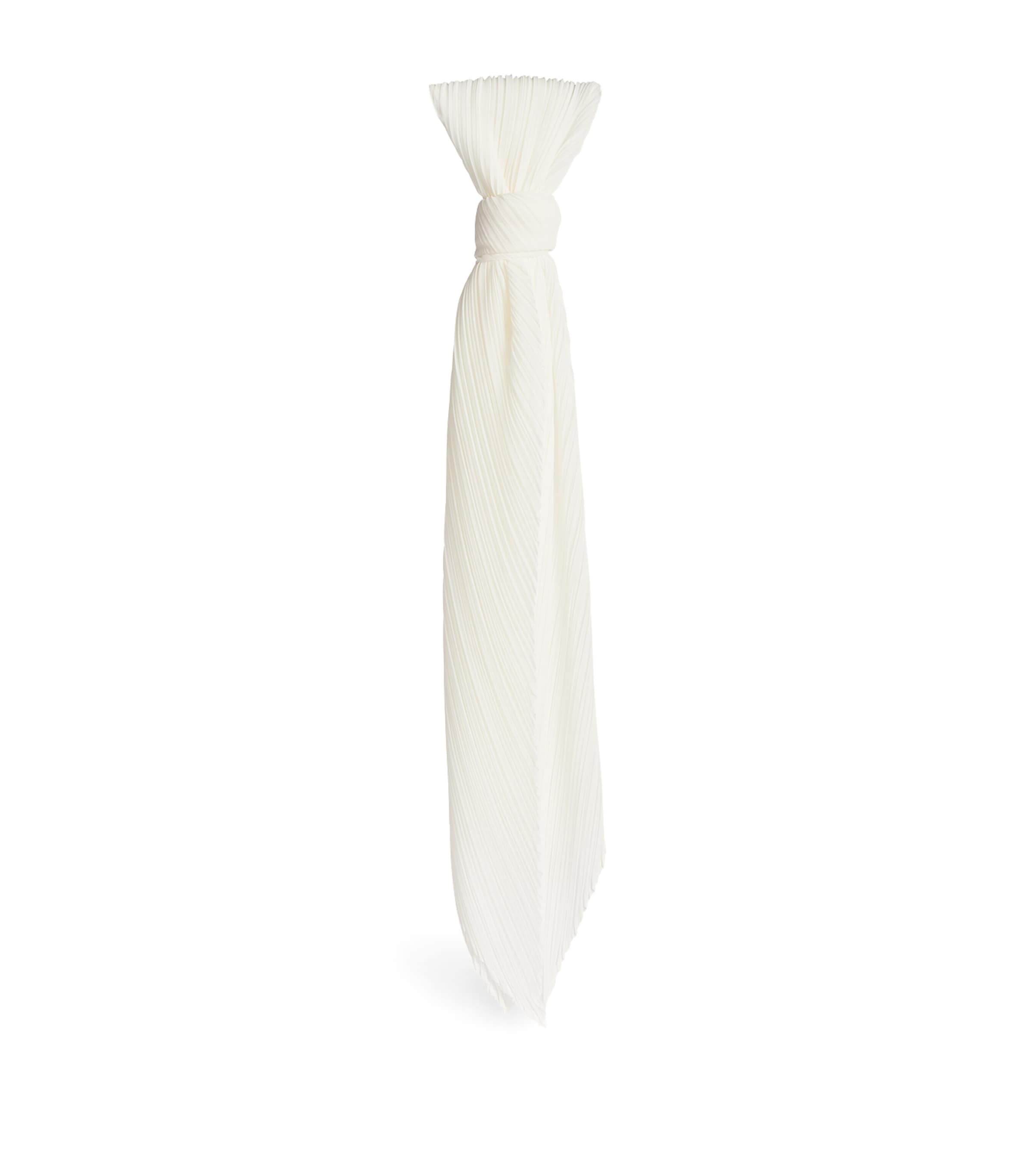 Pleats Please Issey Miyake White Pleated Basics Scarf | Harrods US