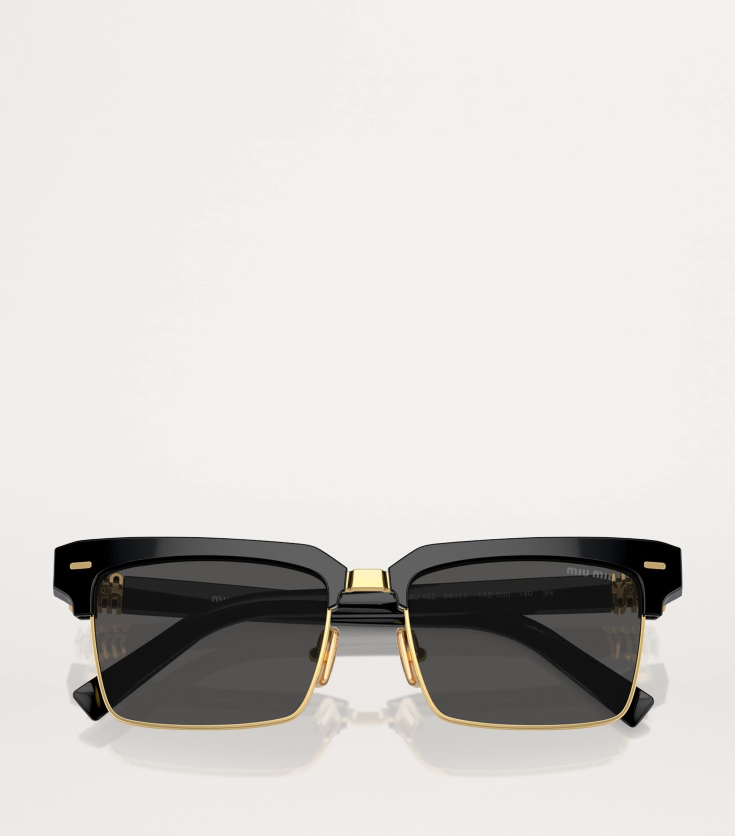 myuu A3 10点 Miu Miu MU 10ZS 1AB08N Black Sunglasses for Woman – LookerOnline