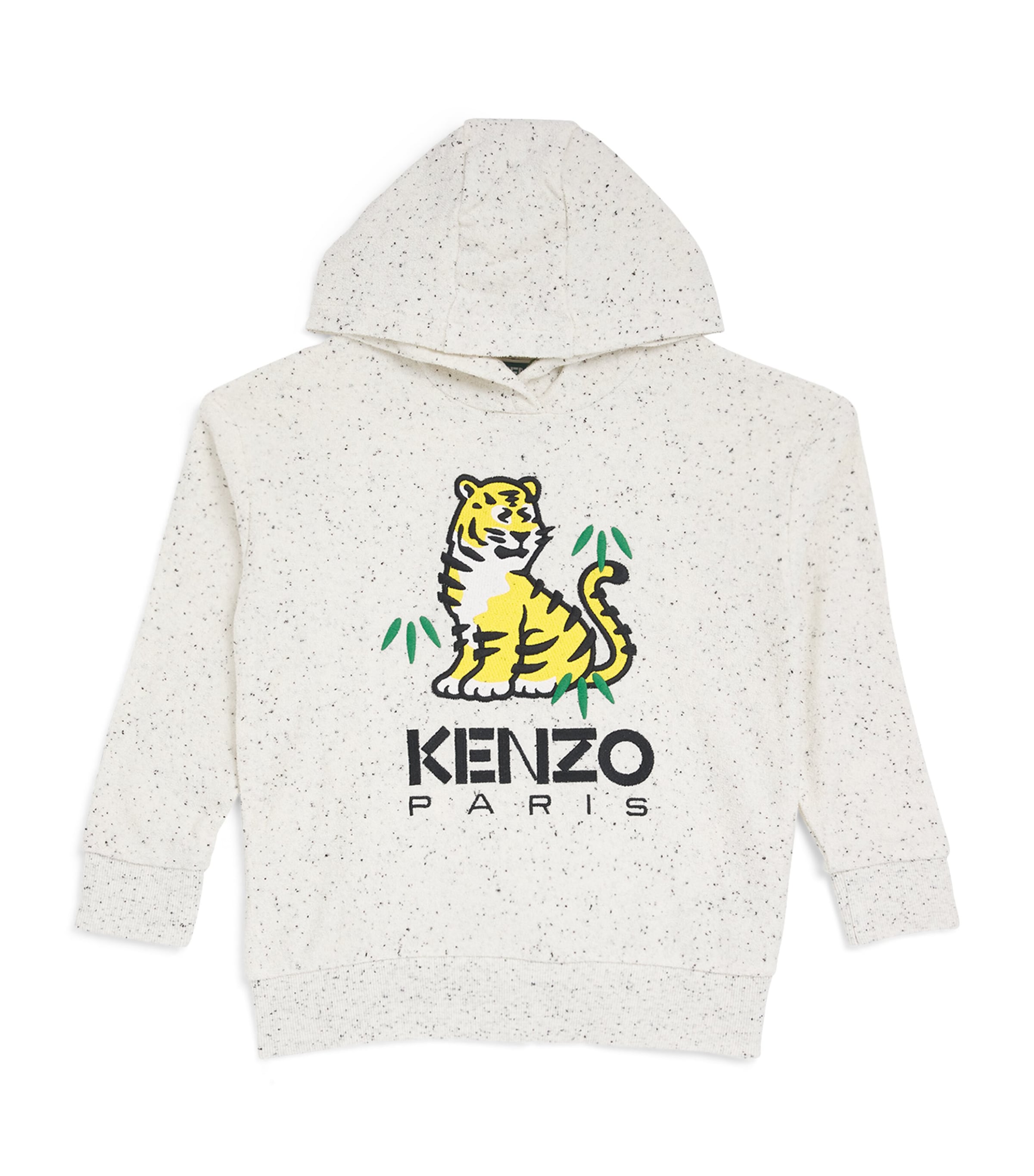 KENZO COTTON EMBROIDERED TIGER HOODIE 