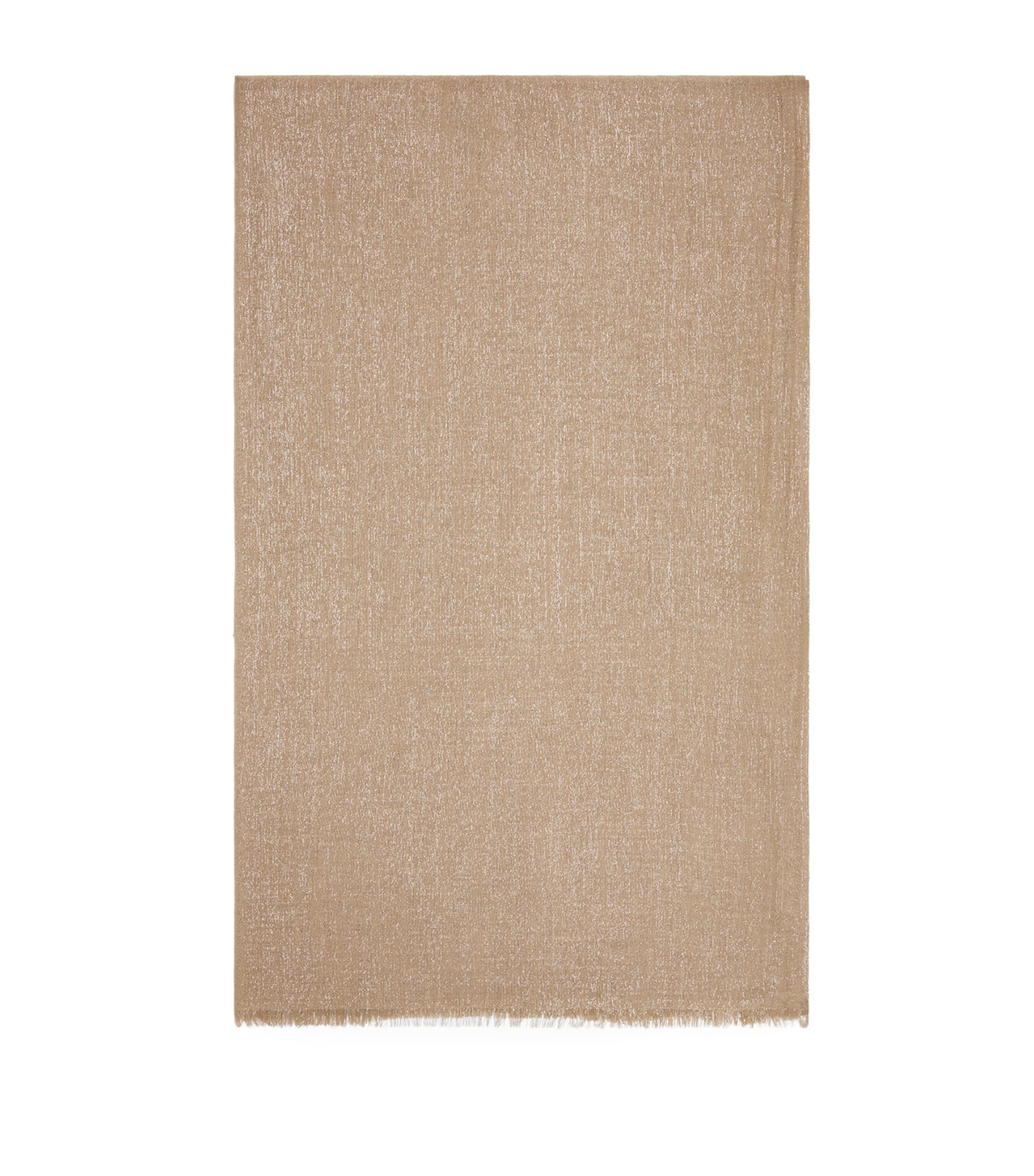 Brunello Cucinelli Frayed-edge Cashmere-blend Scarf In Brown