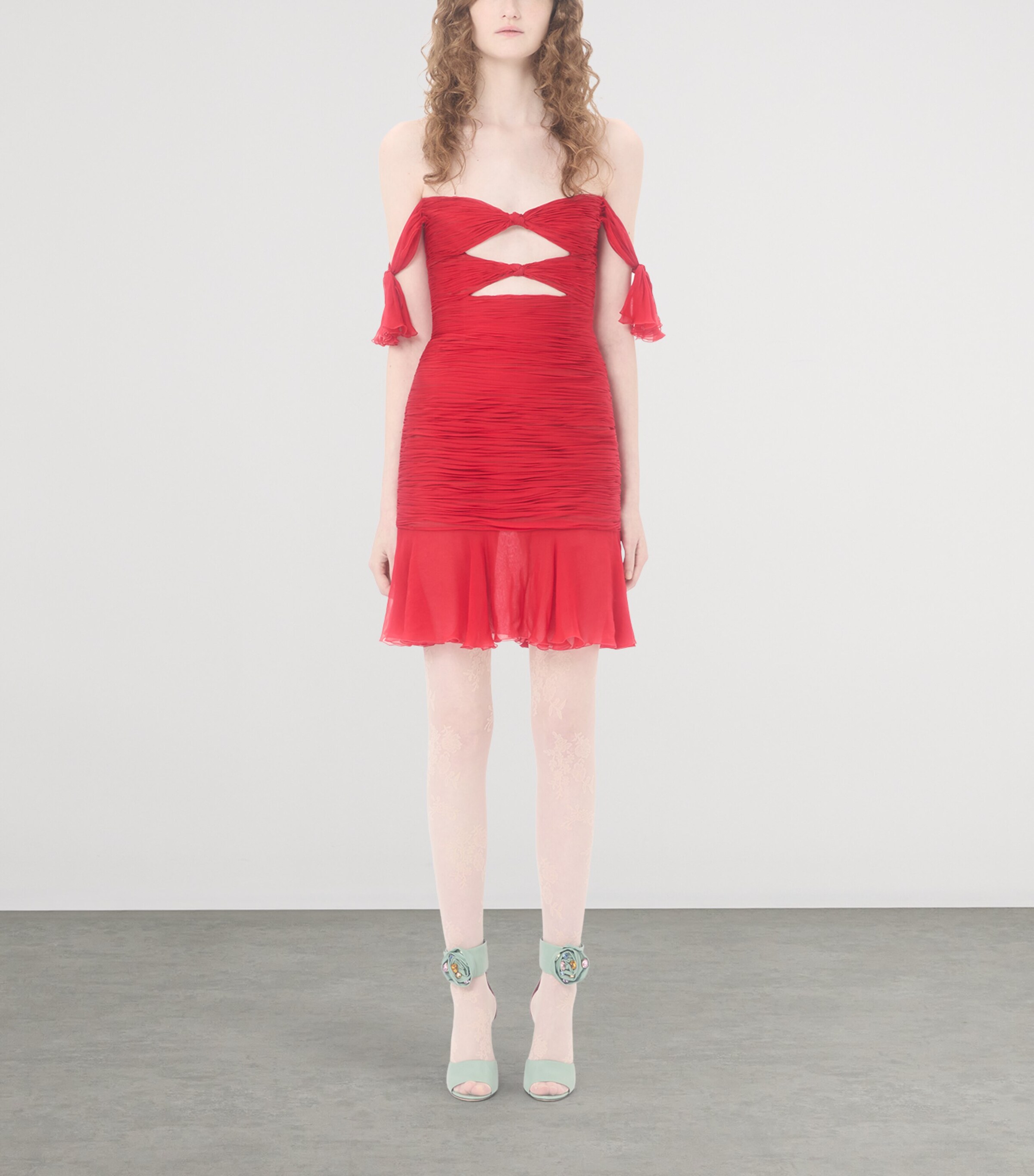 Valentino Womens Silk Chiffon Mini Dress Image 2