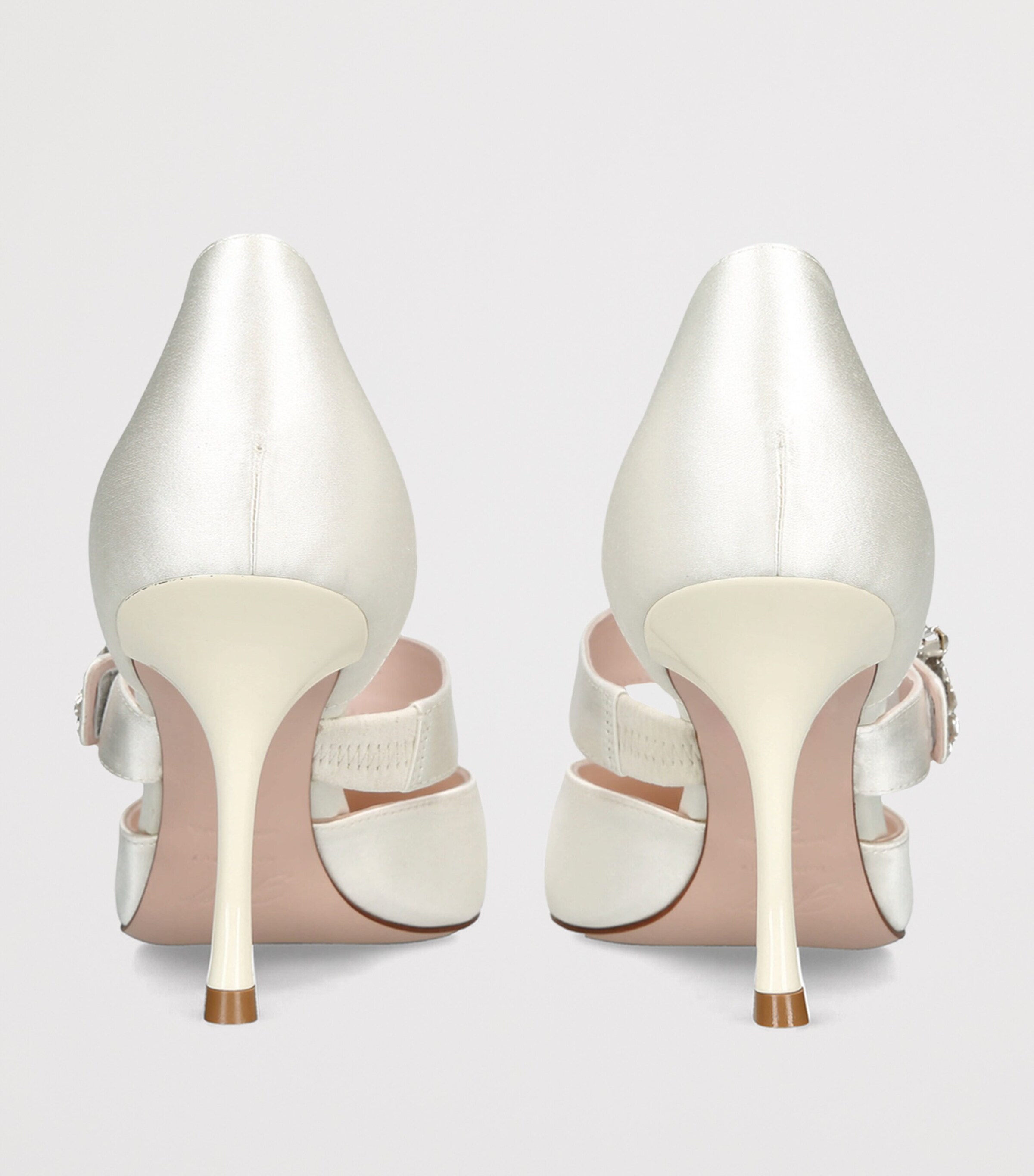 Roger Vivier Satin Efflorescence D'Orsay Pumps 85 White Image 4
