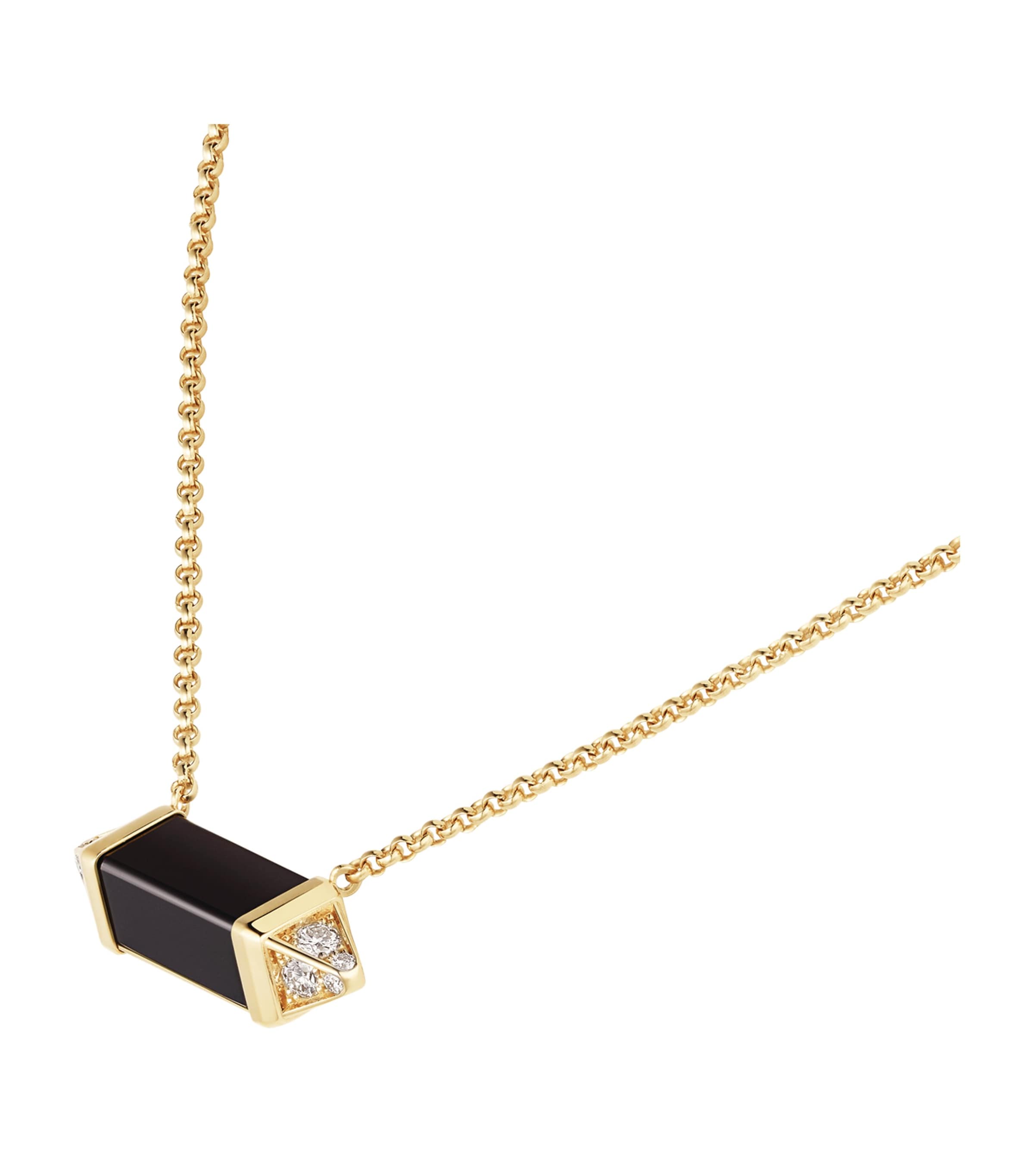 Yellow Gold, Diamond and Onyx Les Berlingots de Cartier Pendant Necklace YELLOW GOLD Image 4