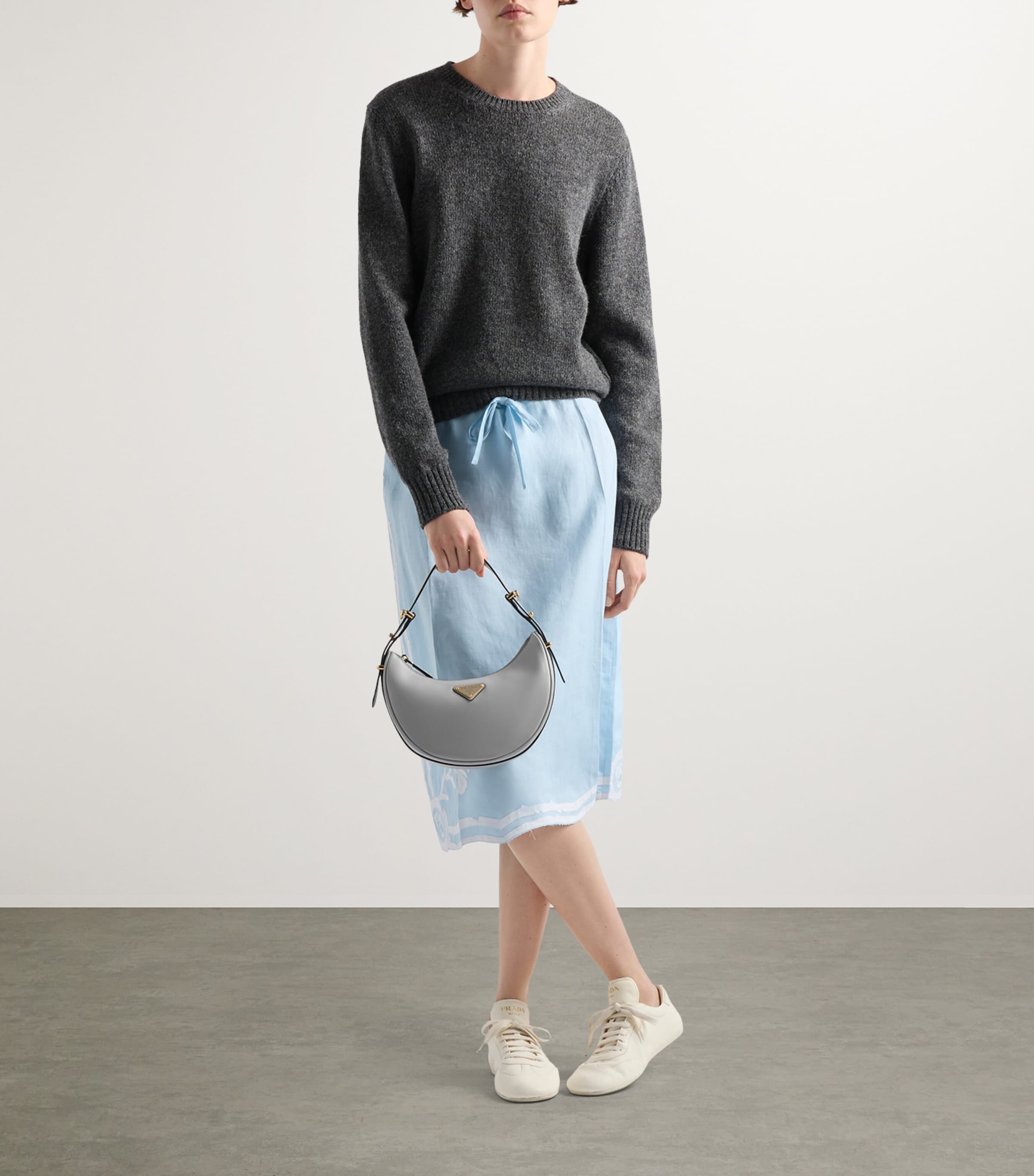 Leather Arqué Shoulder Bag F01IB Image 3