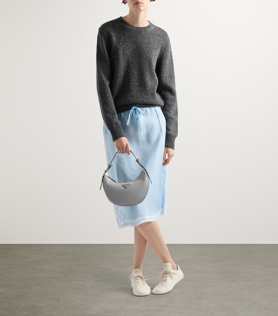 Leather Arqué Shoulder Bag F01IB Image 3