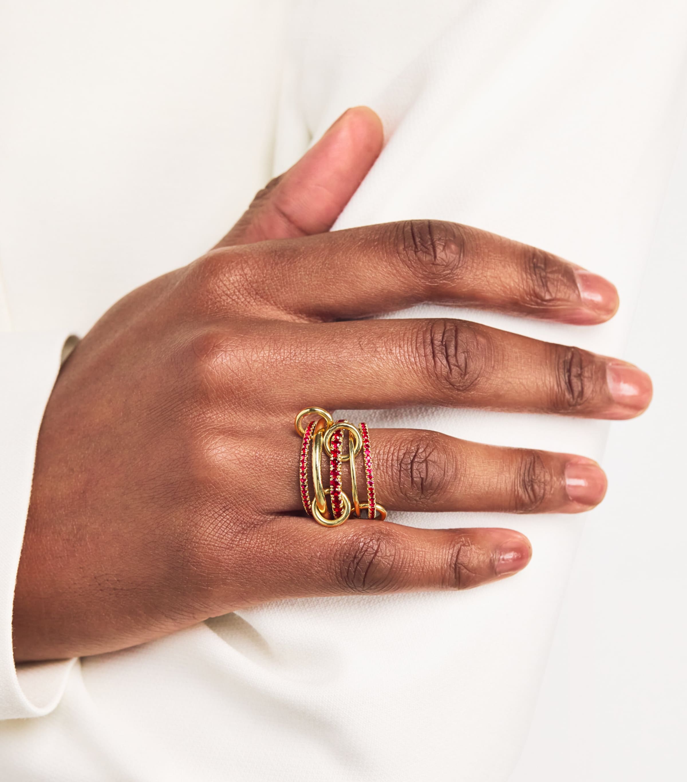 Yellow Gold and Ruby Aquarius Ring YELLOW GOLD Image 2