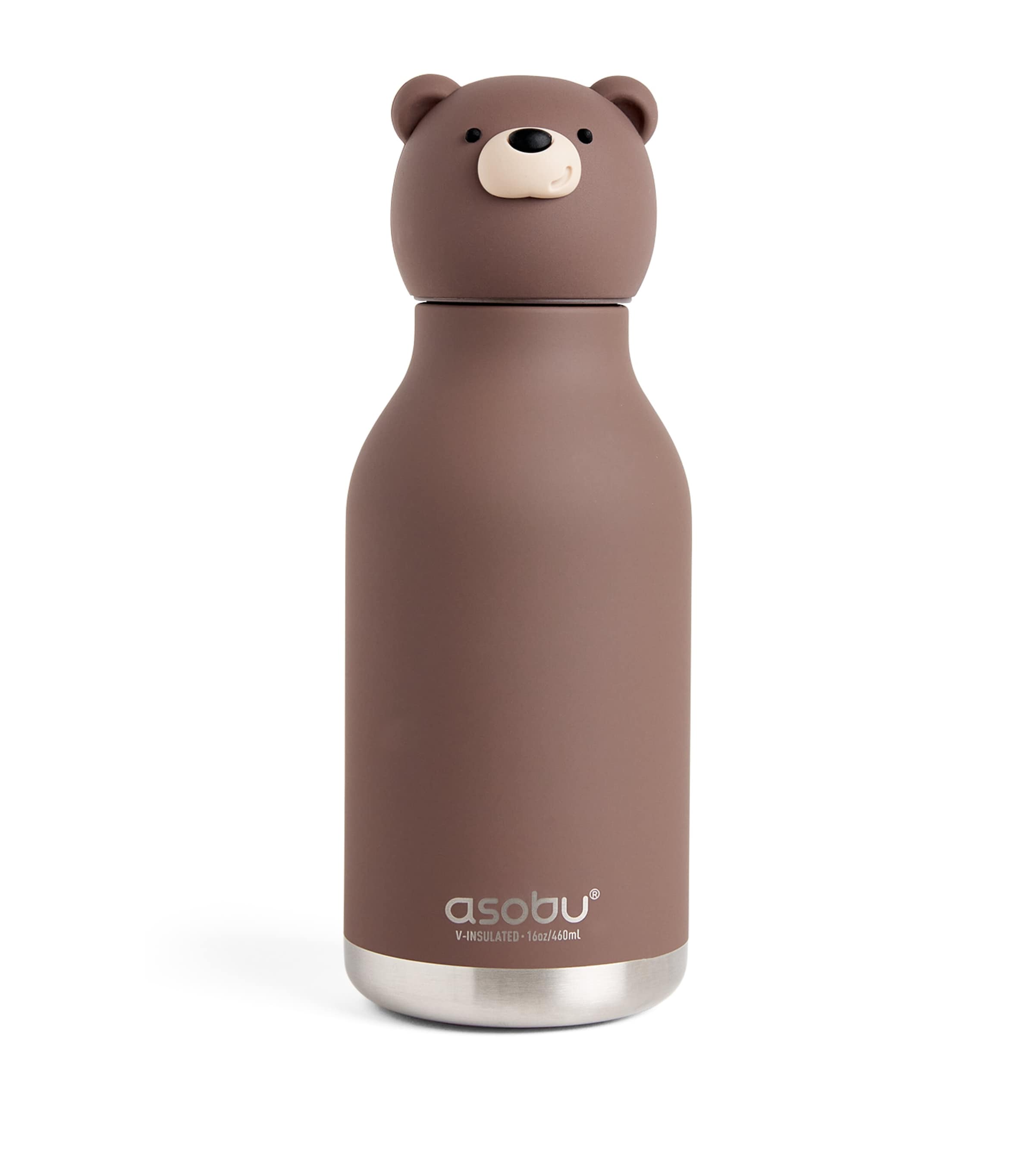 ASOBU Bestie Bear Water Bottle (460ml) Brown Bear Image 1