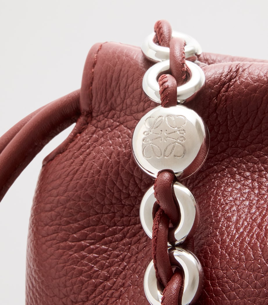 Medium Leather Flamenco Shoulder Bag MAHOGANY Image 8