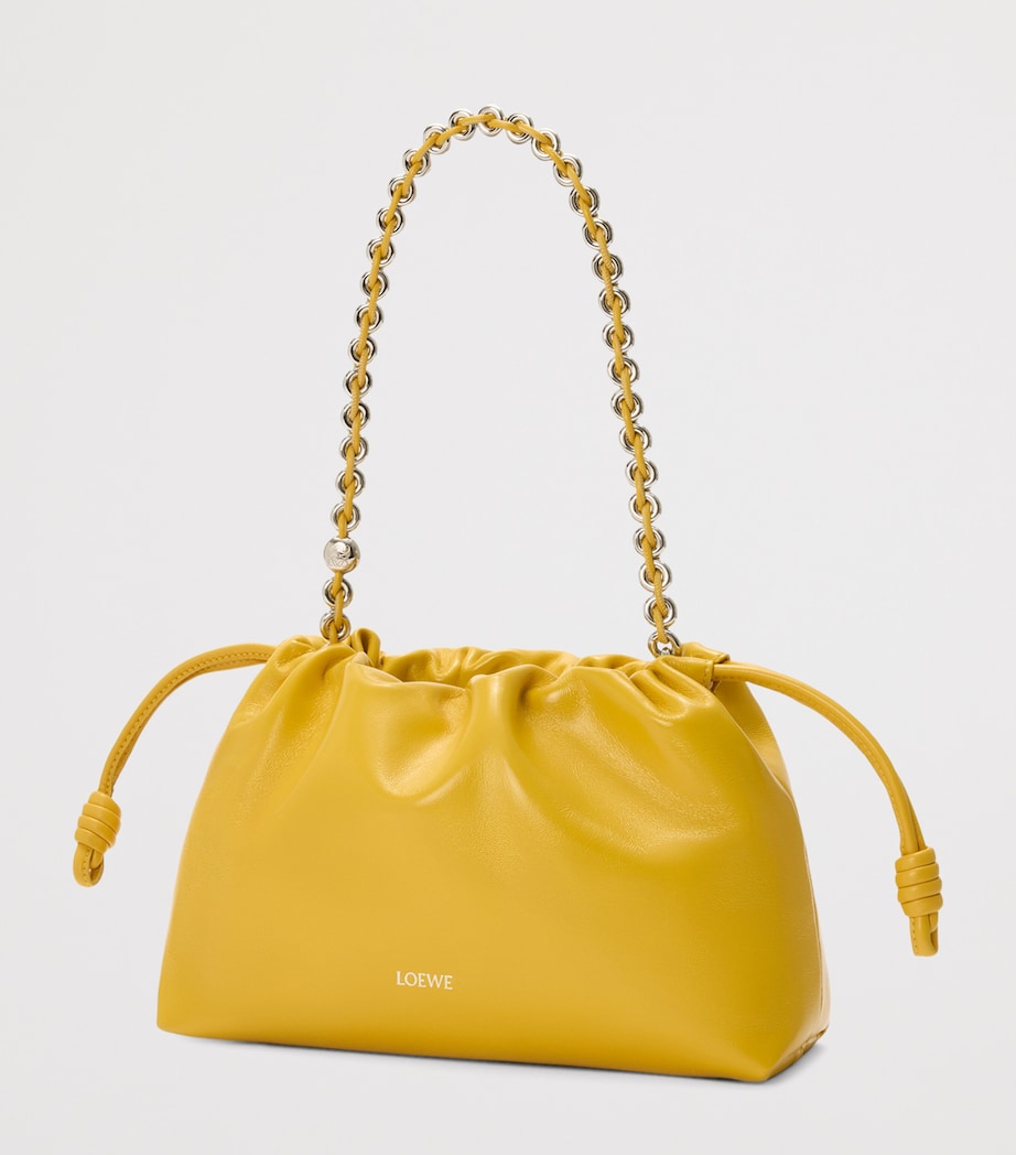 Medium Leather Flamenco Shoulder Bag YELLOW Image 3