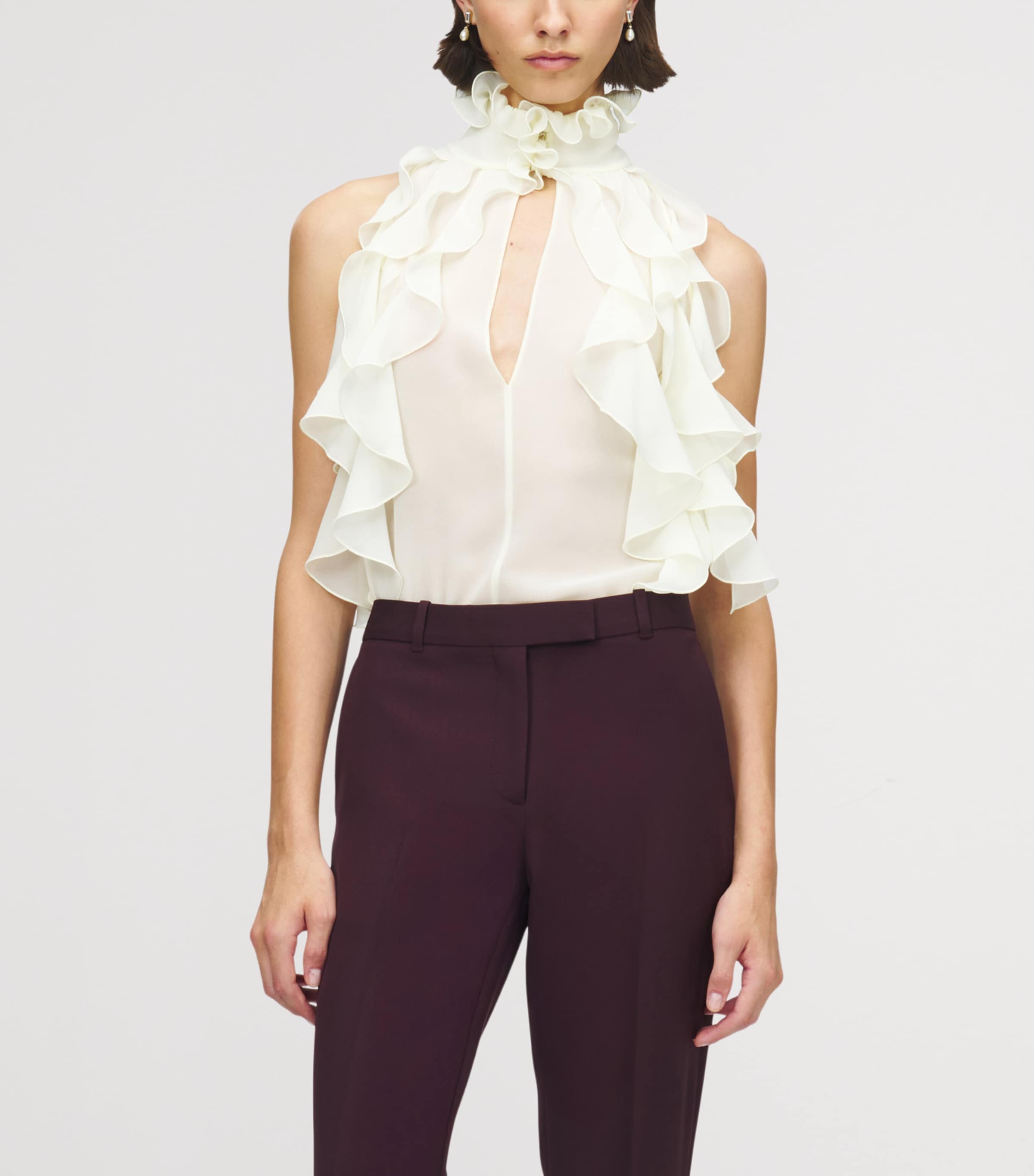 Silk Ruffle Blouse 9311 Image 5