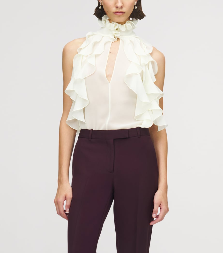 Silk Ruffle Blouse 9311 Image 5