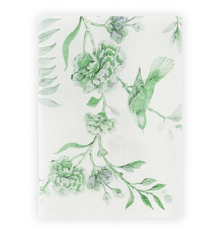Set of 2 Linen Secret Garden Napkins (50cm x 50cm) KELLY GREEN Image 2