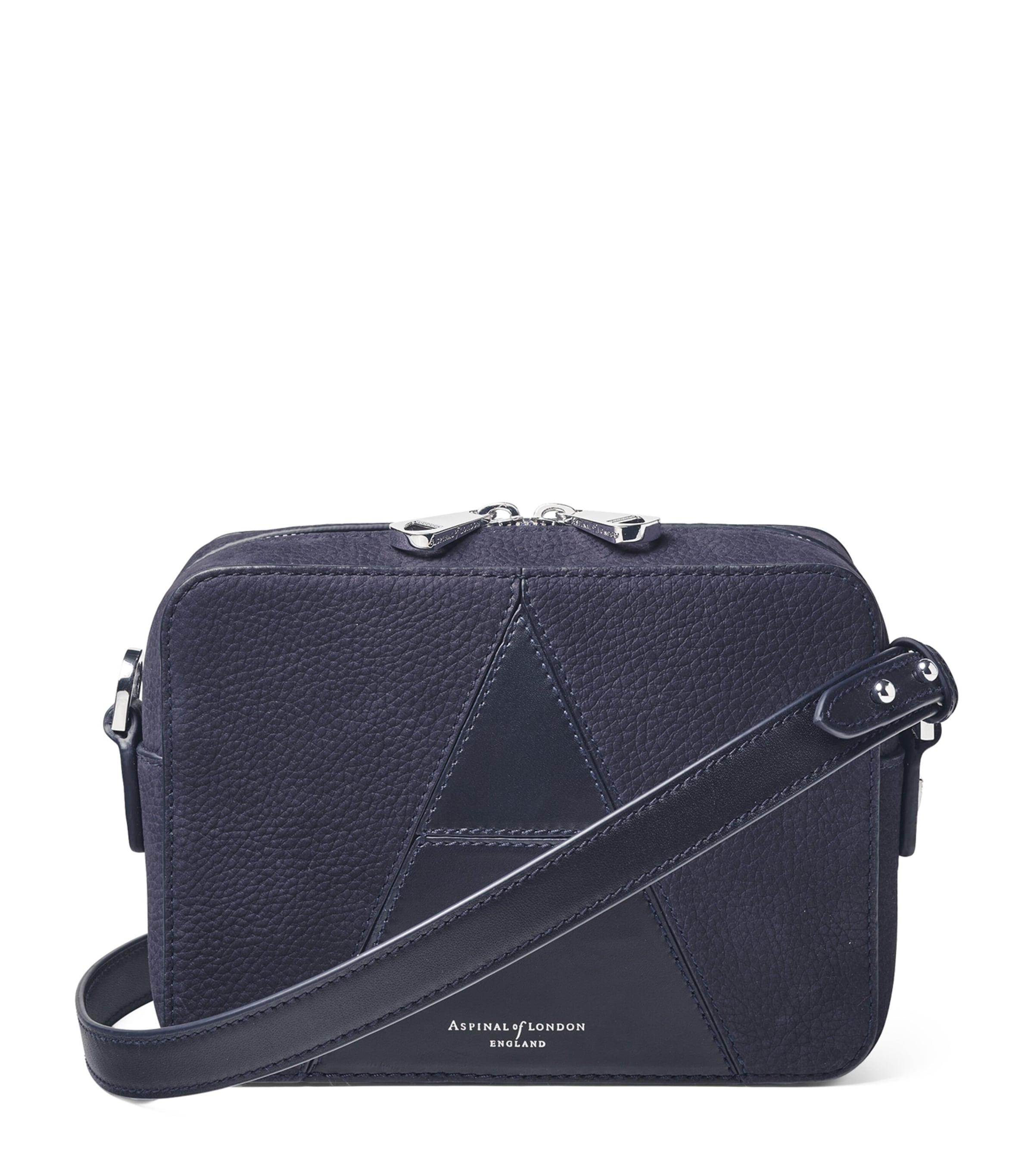 Aspinal Of London Leather 'a' Camera Bag In Blue