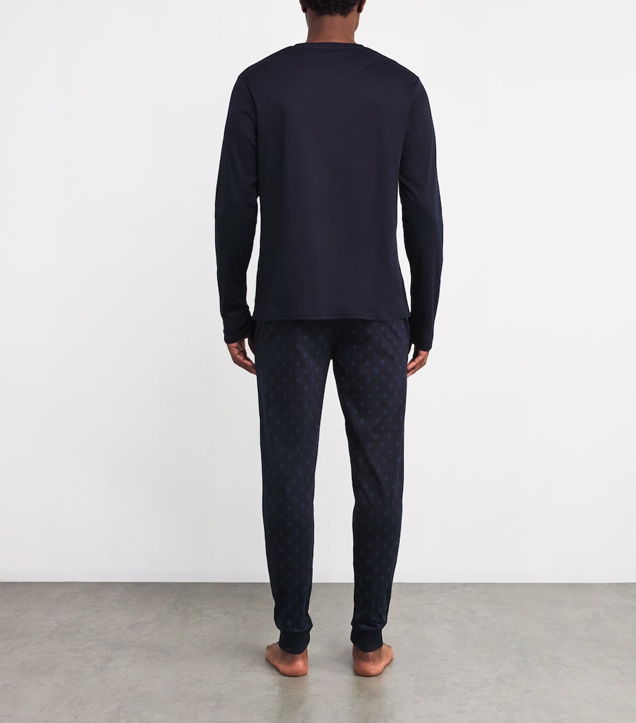 Cotton Logo Lounge Set 404-DARK BLUE Image 3