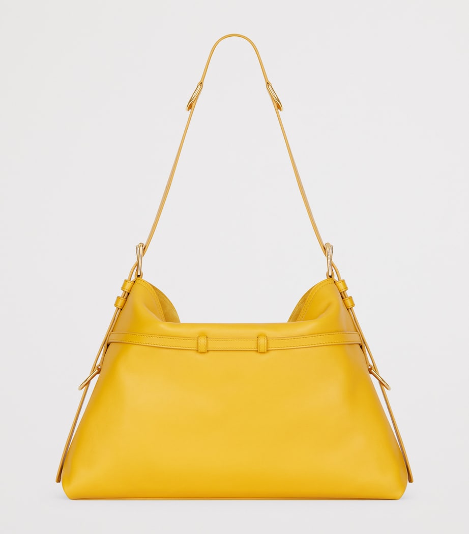 Medium Leather Voyou Top-Handle Bag MUSTARD Image 3