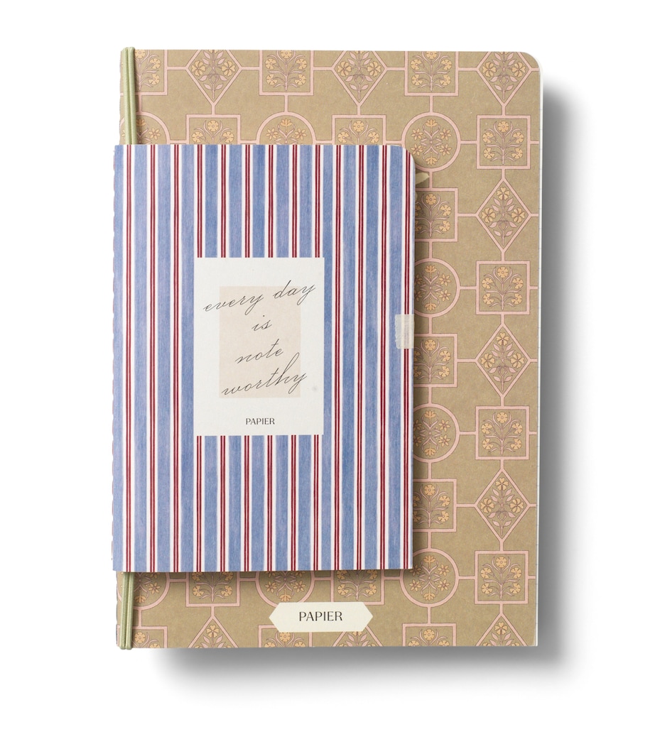Papier Notes & Stripes Notebook (Set of 2) Blue Image 1