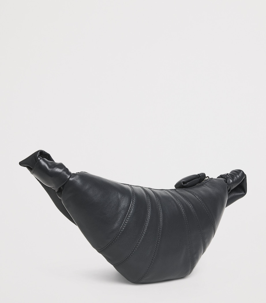 Lemaire Small Leather Croissant Bag Granite Blue Image 3