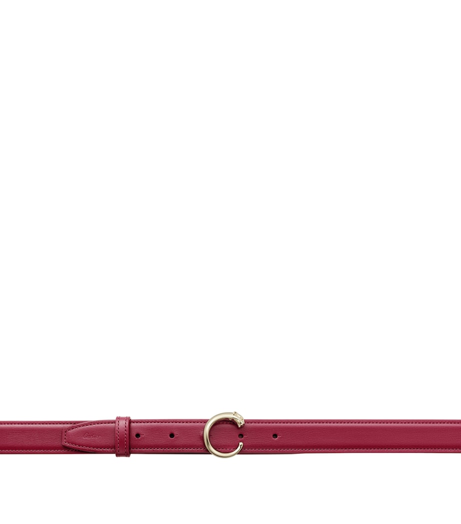 Leather Panthère de Cartier Belt (95cm) RED Image 2