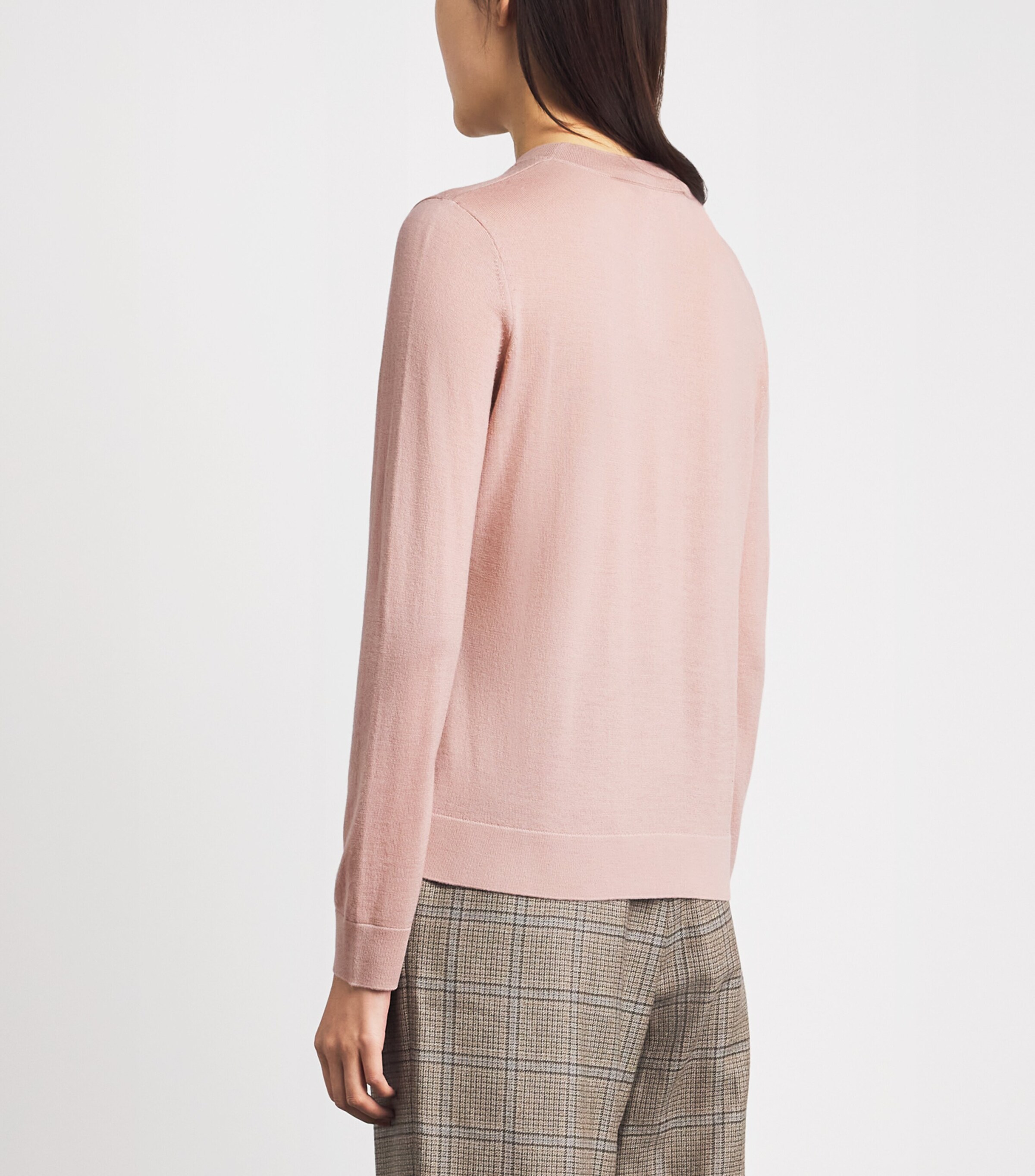 MM Womens Virgin Wool Crew-Neck Sweater Mauve Image 5