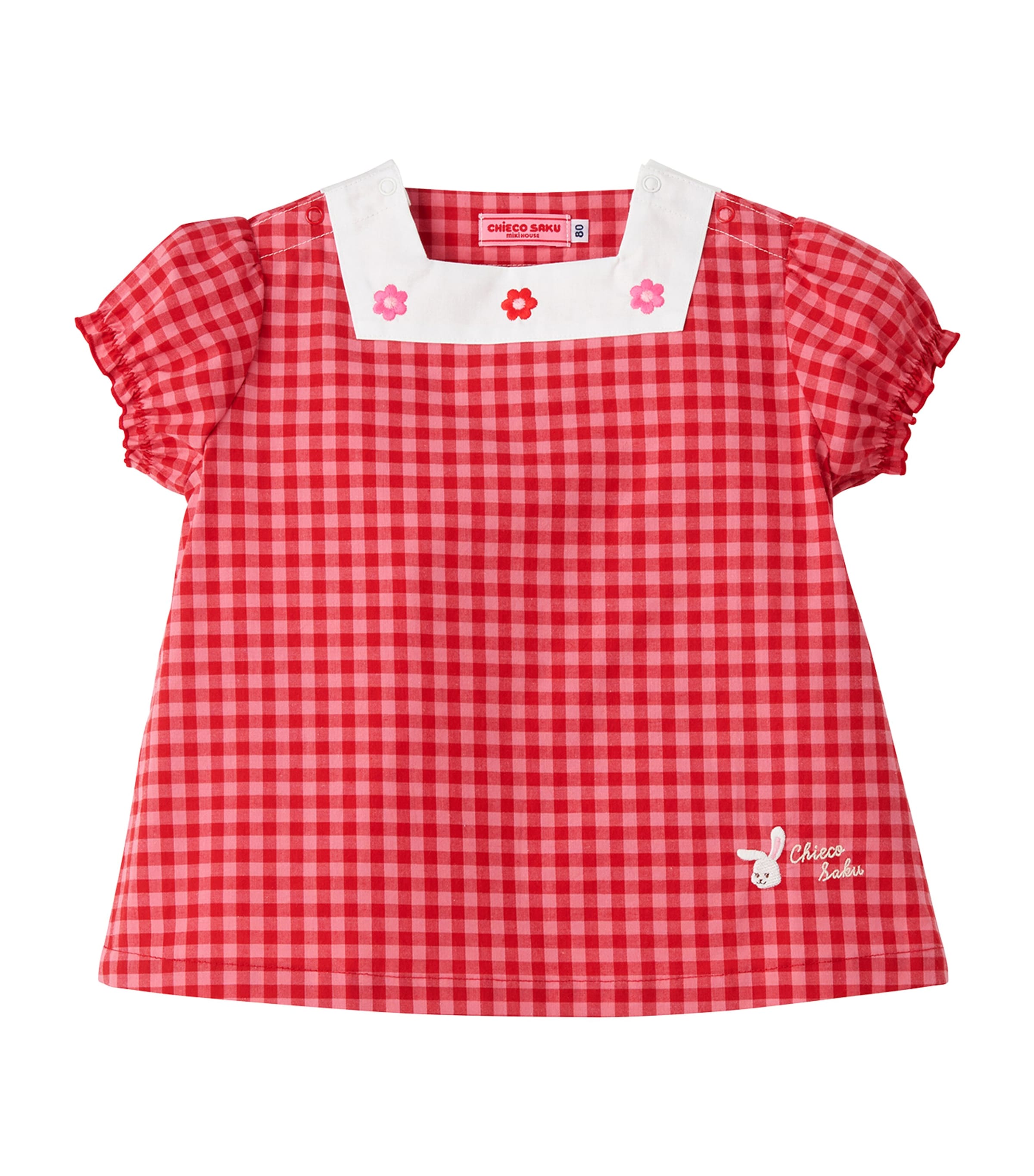 MIKI HOUSE GINGHAM CHIECO BLOUSE