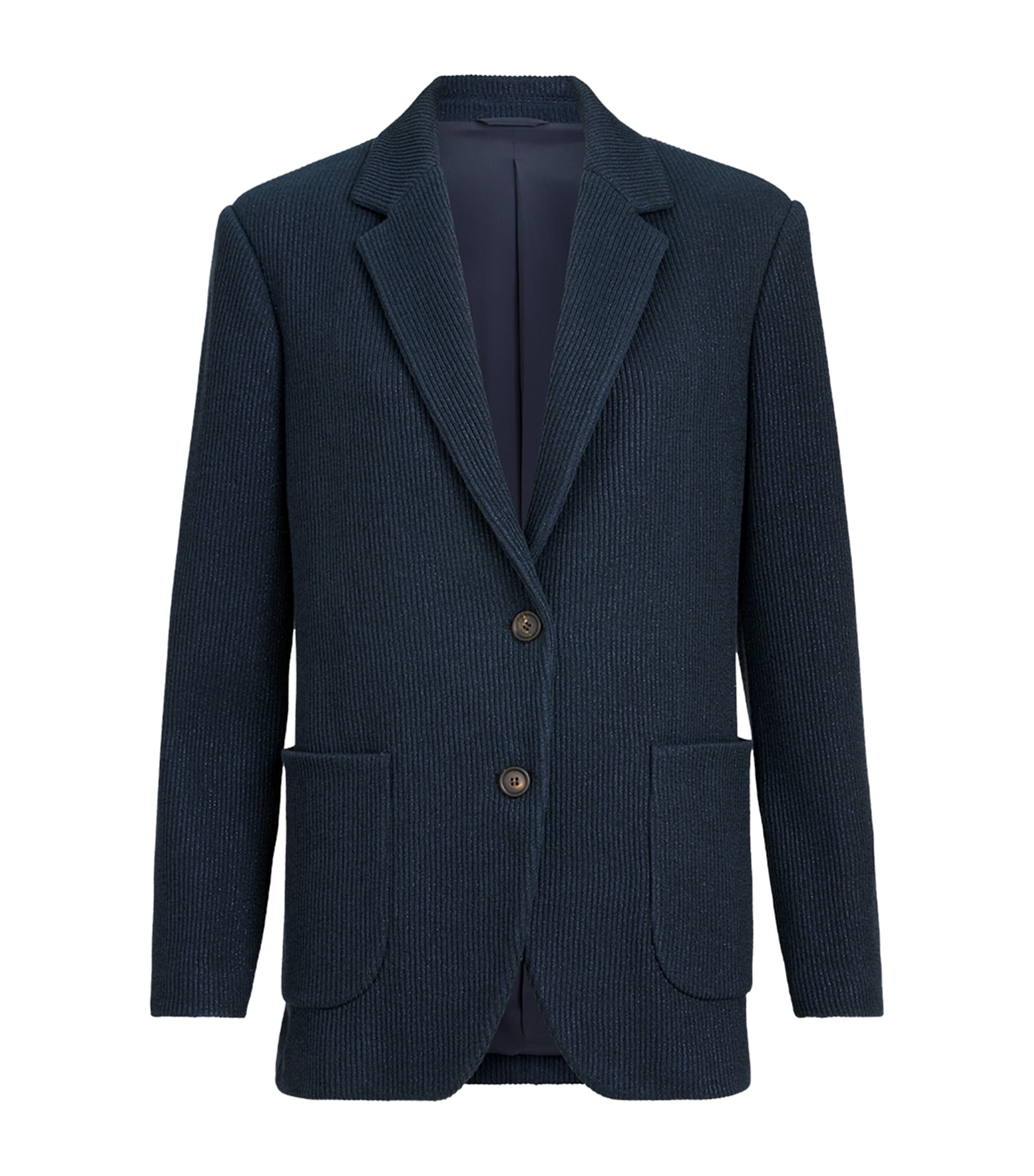 Brunello Cucinelli Womens Corduroy Single-Breasted Blazer Image 1