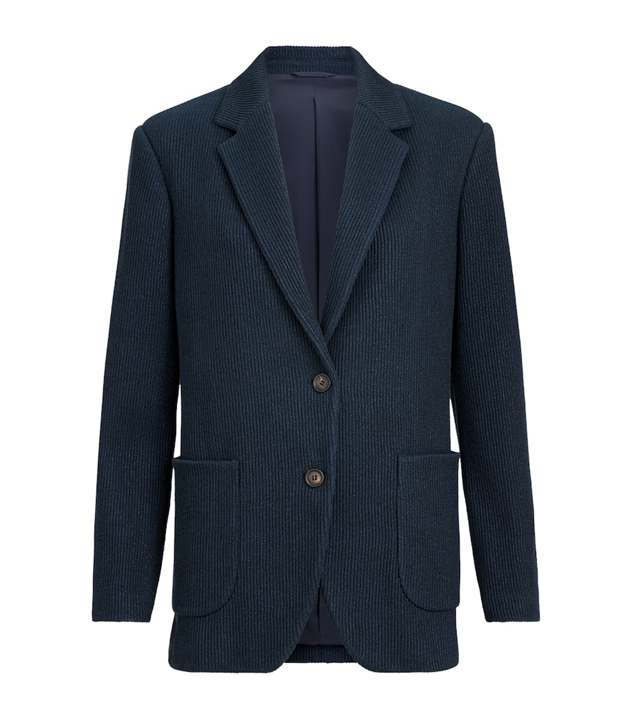 Brunello Cucinelli Womens Corduroy Single-Breasted Blazer Image 1
