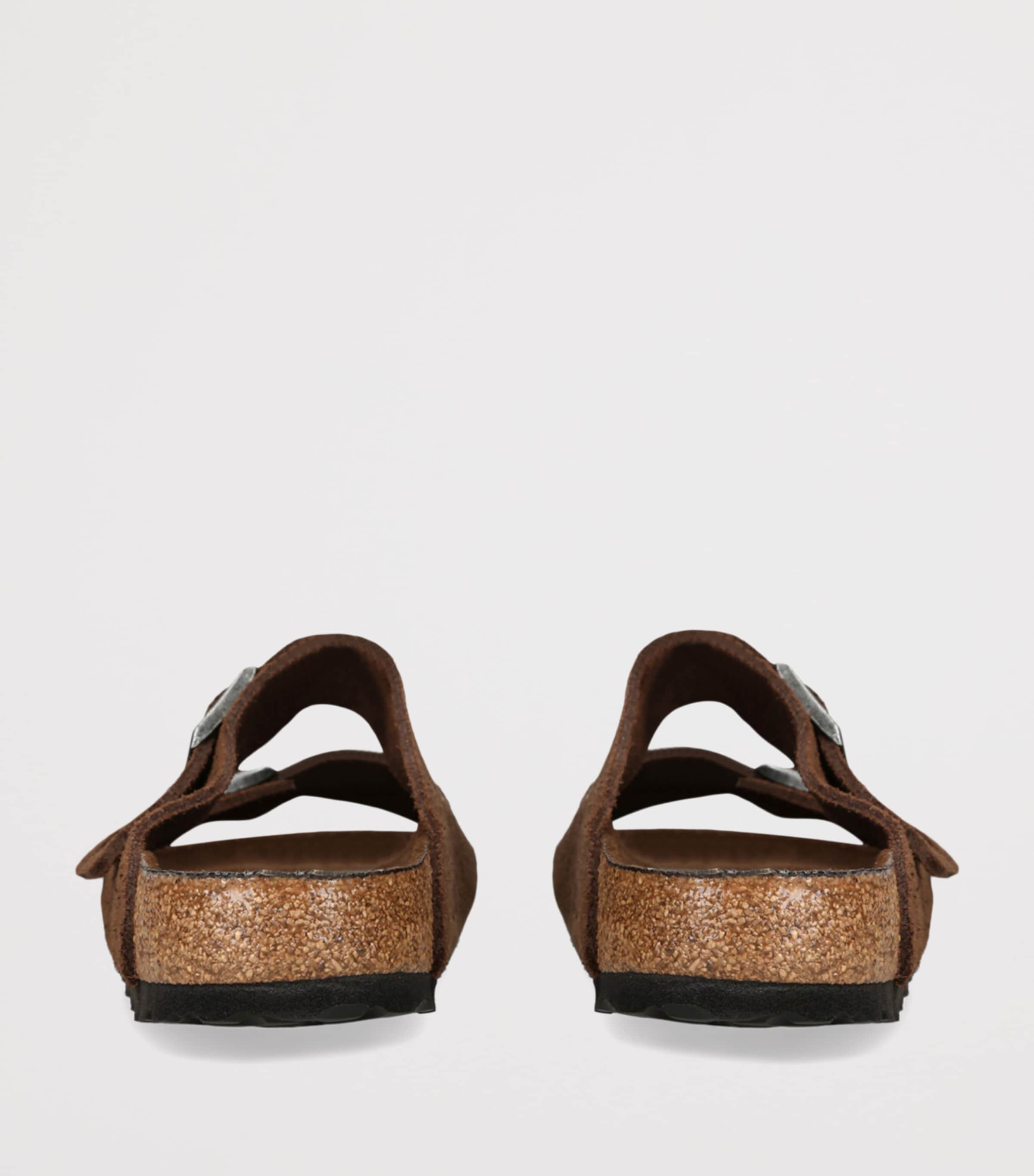 Birkenstock Suede Arizona Sandals Dark Brown Image 2