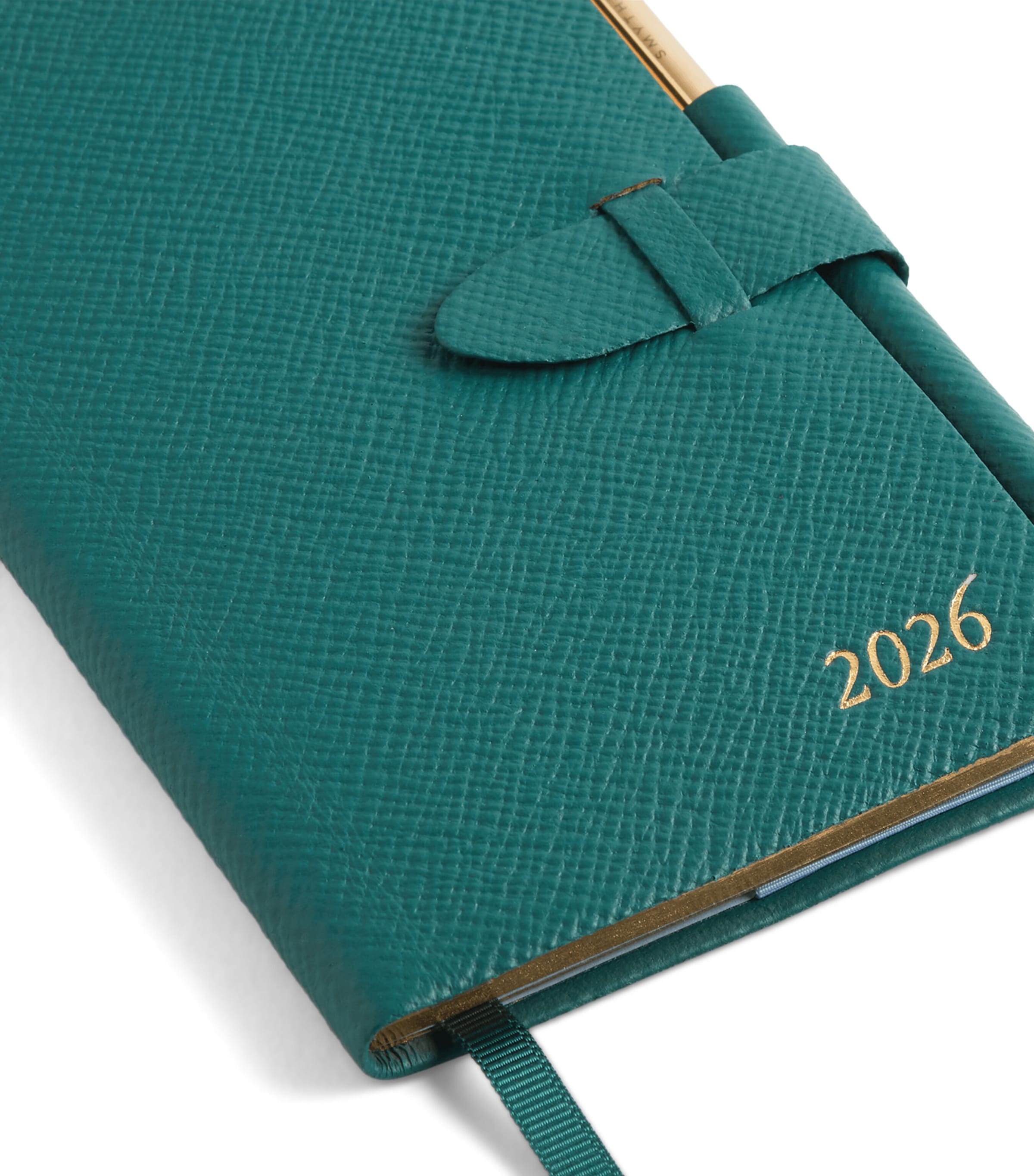 Panama Leather 2026 Diary with Pencil PETROL Image 5