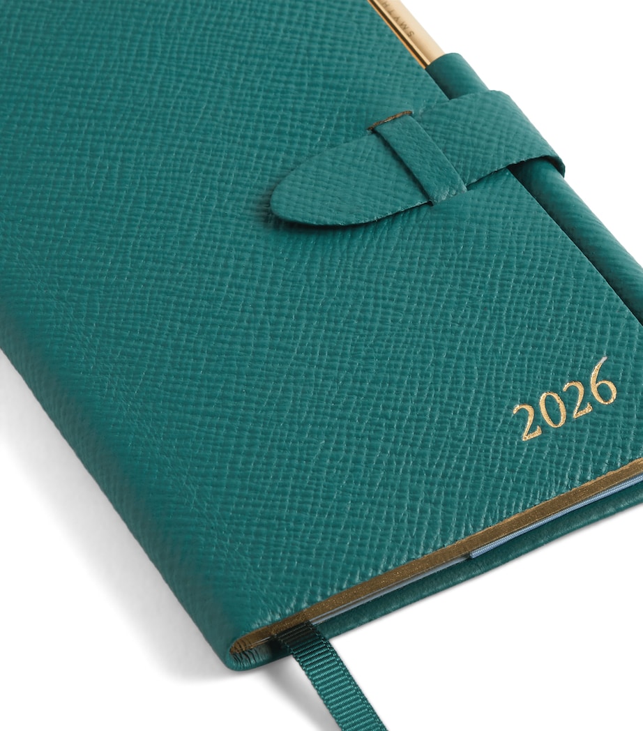Panama Leather 2026 Diary with Pencil PETROL Image 5
