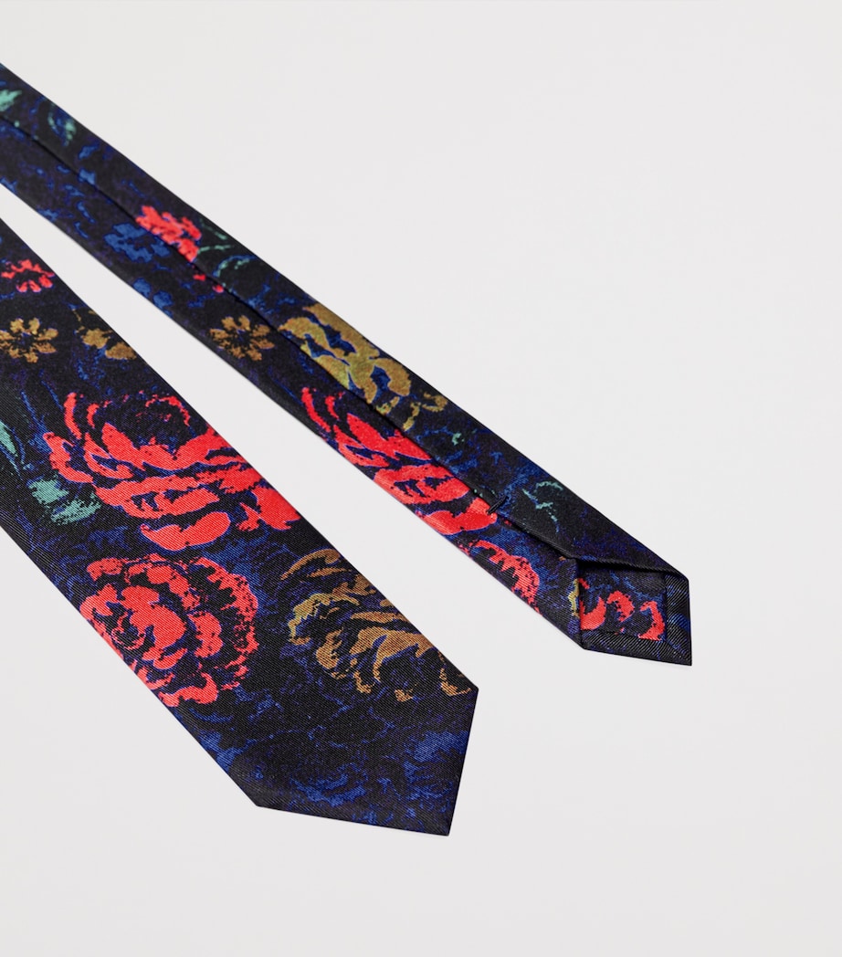 Givenchy Silk Floral Tie Image 2