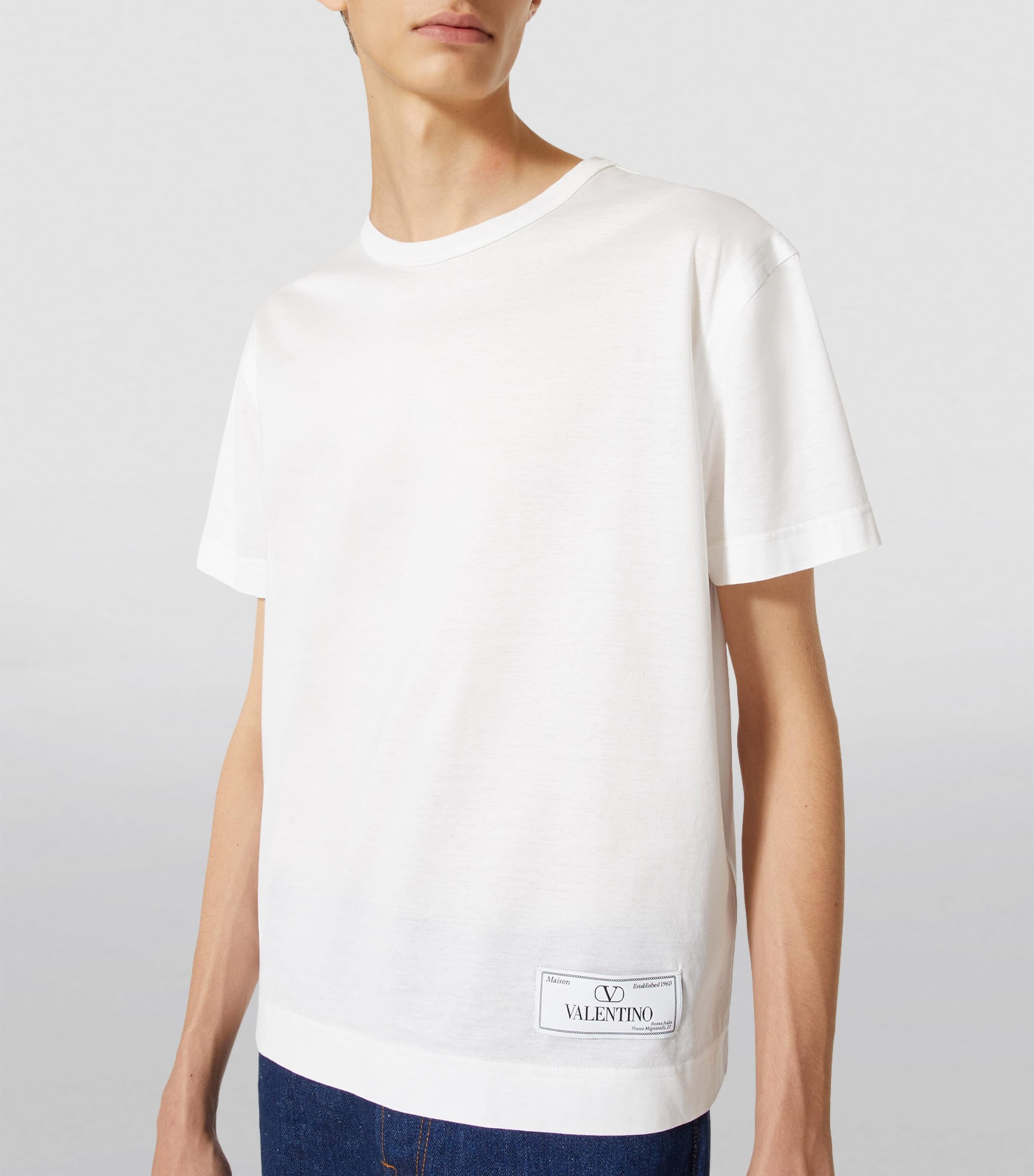 Valentino Cotton Logo-Patch T-Shirt | Harrods US