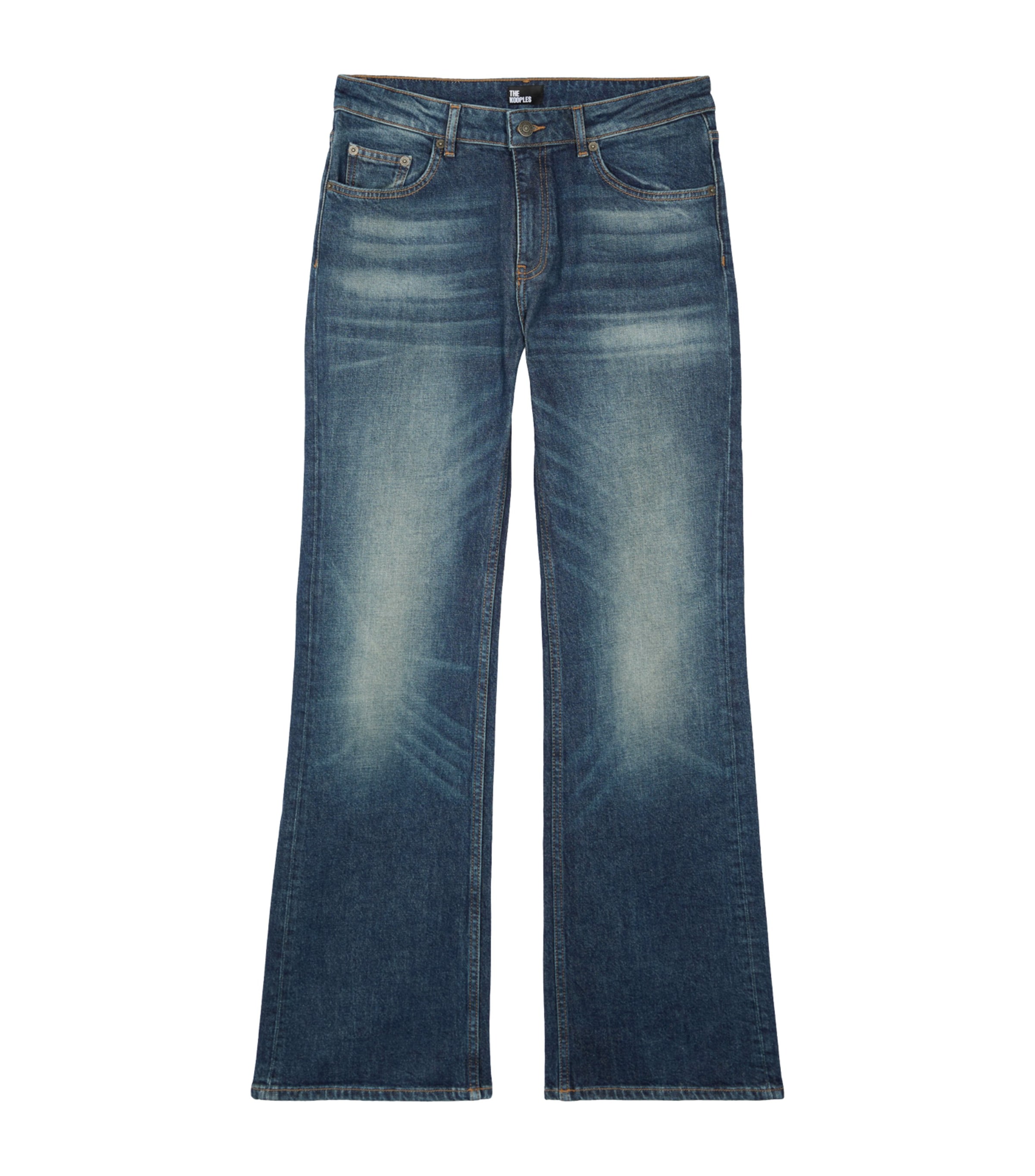 Shop The Kooples Low-rise Flared Jeans In Blue