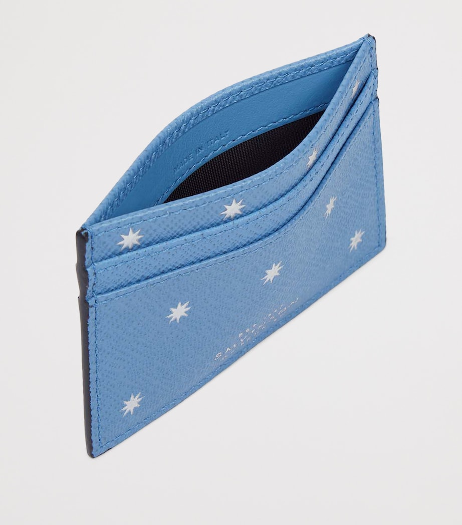 Panama Leather Stars Card Holder NILE BLUE Image 2