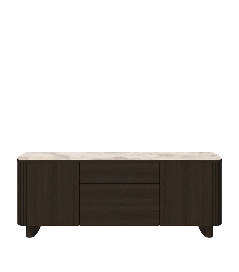BoConcept Ceramic and Oak Santiago Sideboard Brown / Dark Oak Image 1