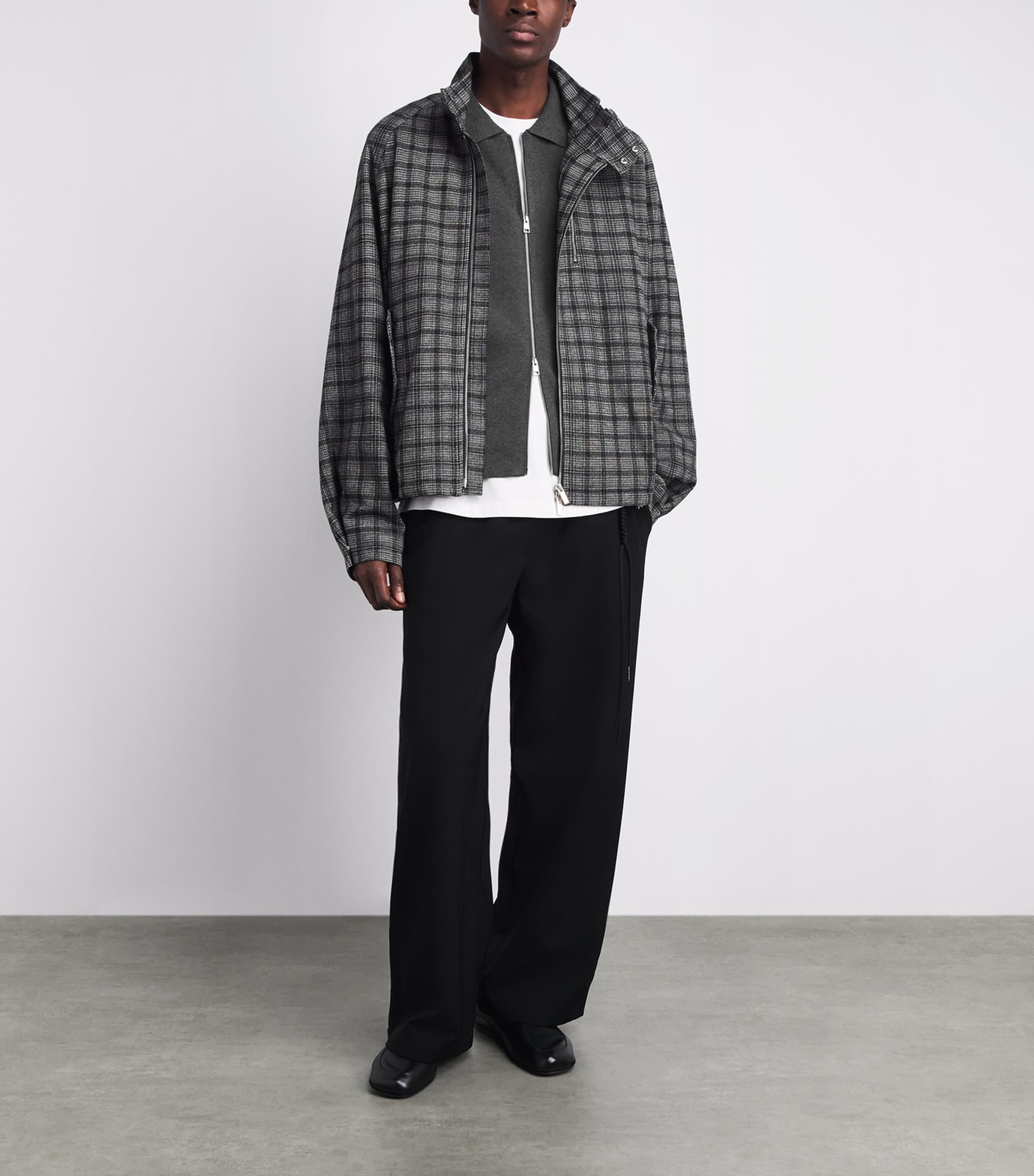 Sandro Paris Mens Zip-Up Cardigan Grey Image 2