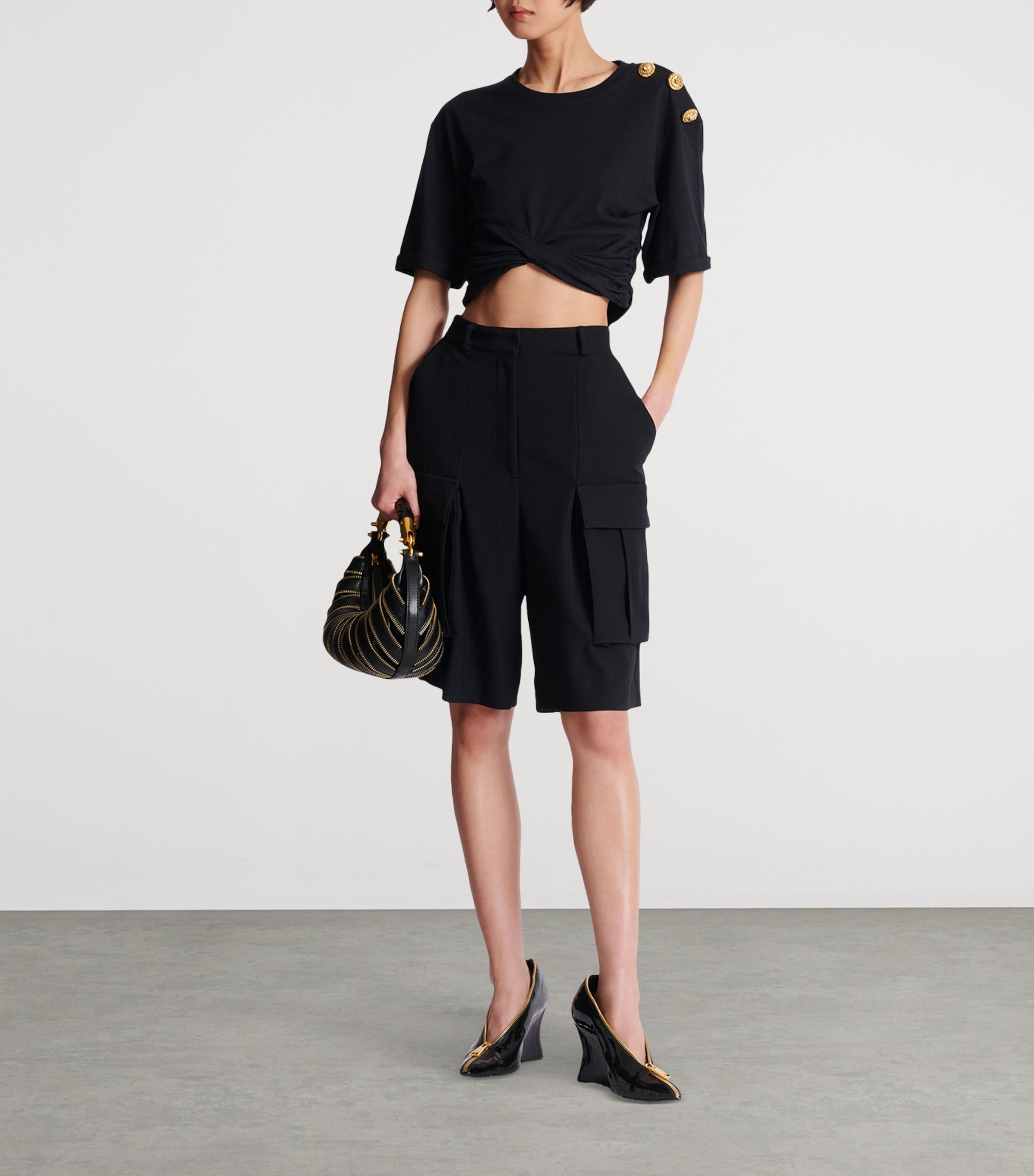 Wool Bermuda Shorts 0PA NOIR Image 3