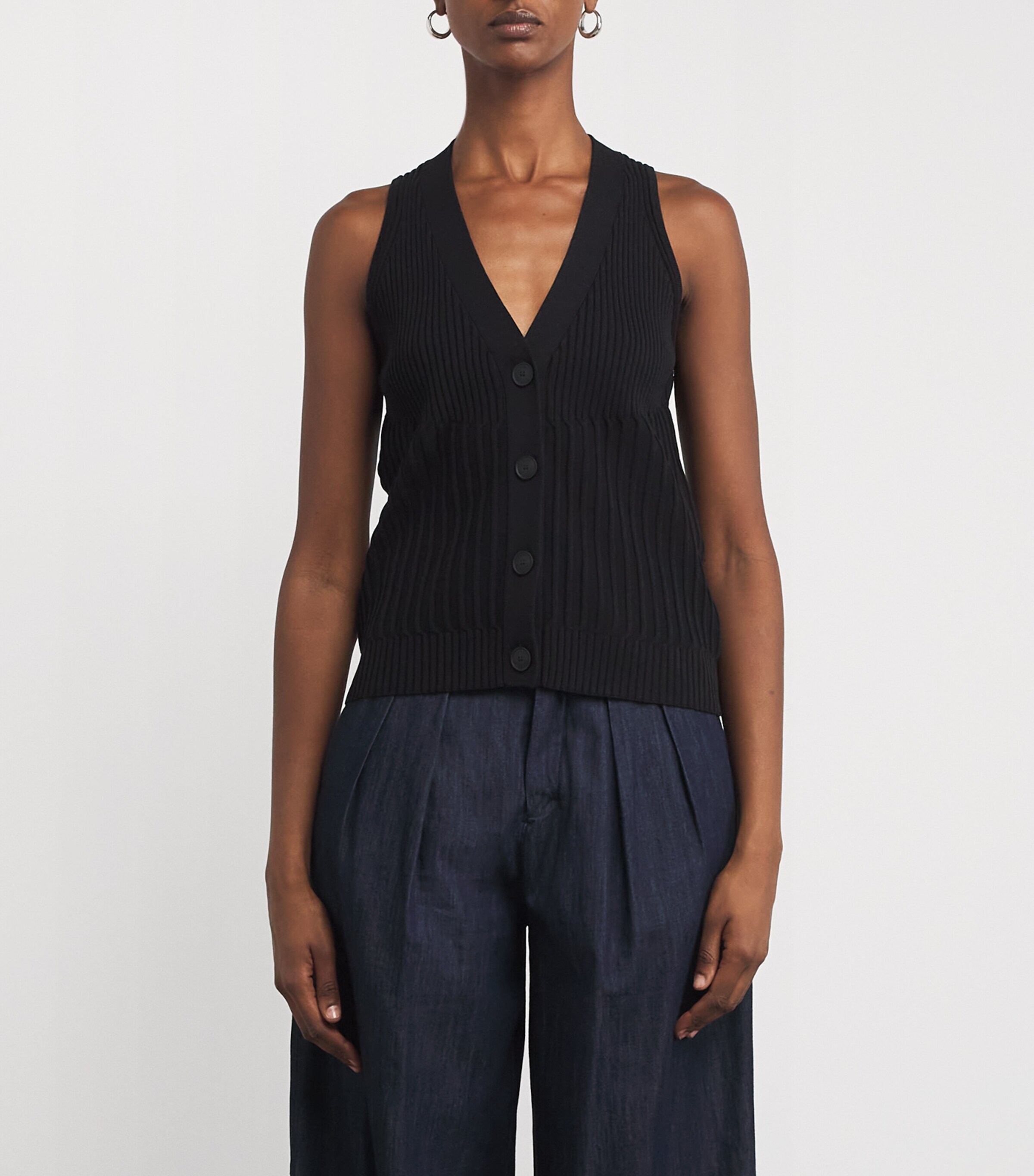 Max Mara Cotton-Blend Knitted Waistcoat | Designers | Max Mara | Women Clothing | Knitwear | Jumpers Max Mara Cotton-Blend Knitted Waistcoat | Designers | Max Mara | Women Clothing | Knitwear | Jumpers