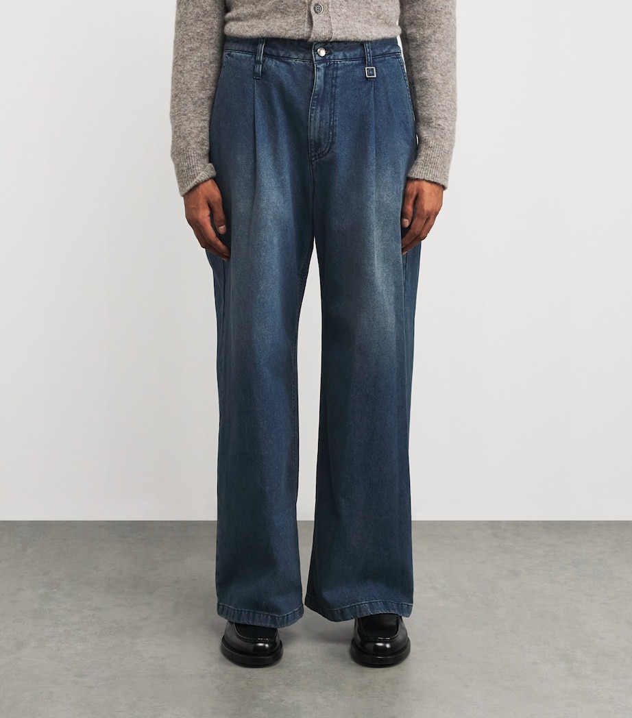 Wooyoungmi Mens Wide-Leg Jeans Blue Image 3