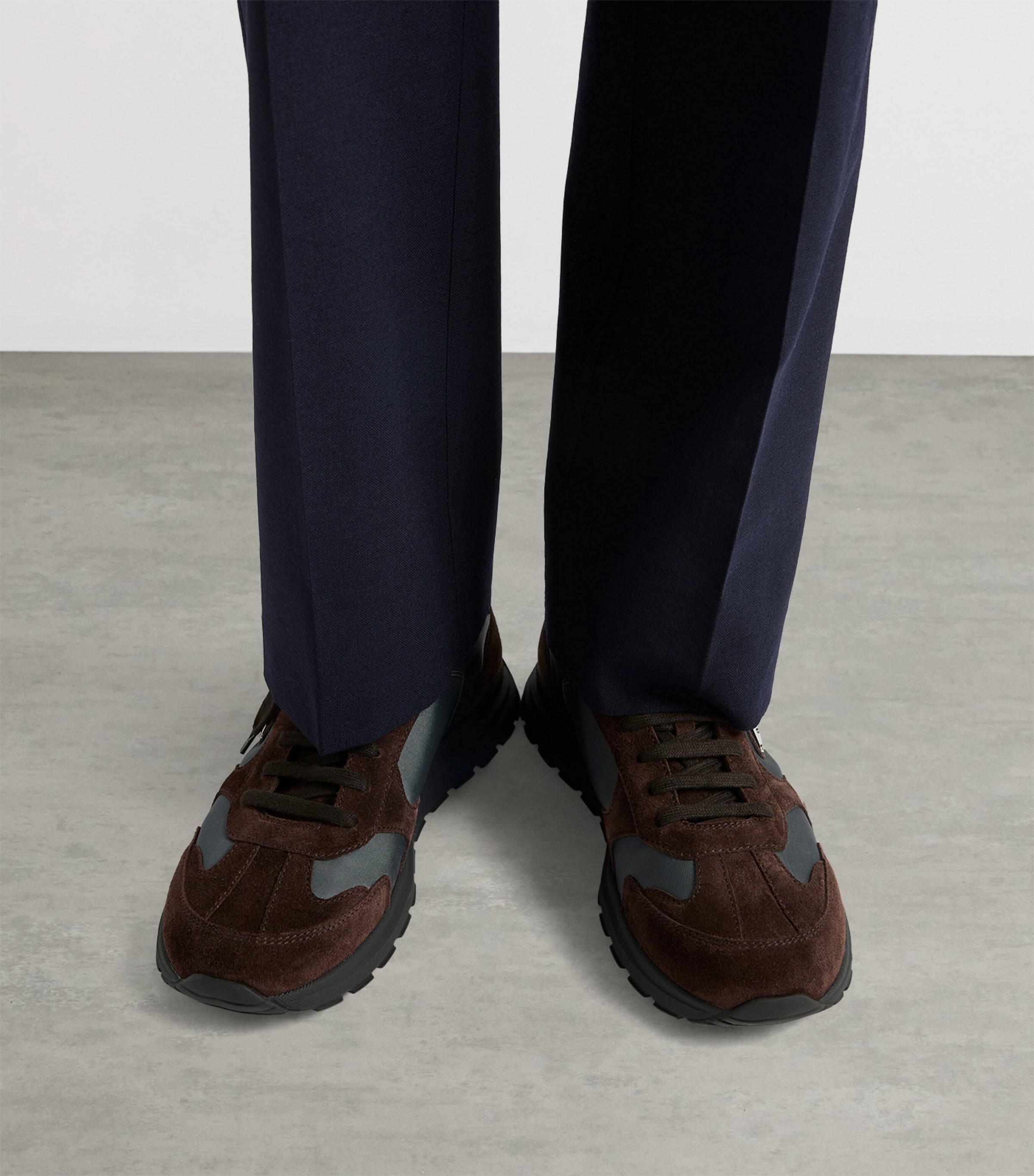 Re-Nylon and Suede Prax 2.0 Low-Top Sneakers F05BL Image 2