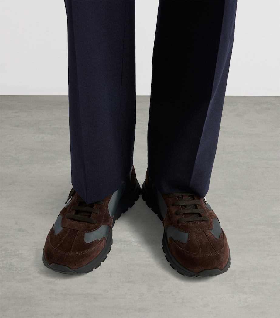 Re-Nylon and Suede Prax 2.0 Low-Top Sneakers F05BL Image 2