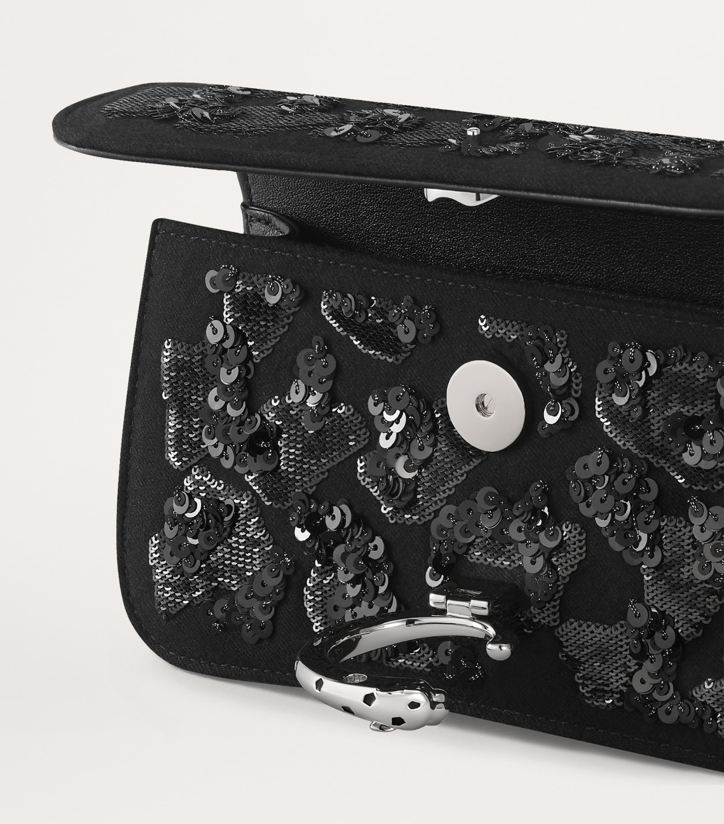 Cartier Mini Sequinned Panthère de Cartier Cross-Body Bag Black Image 3