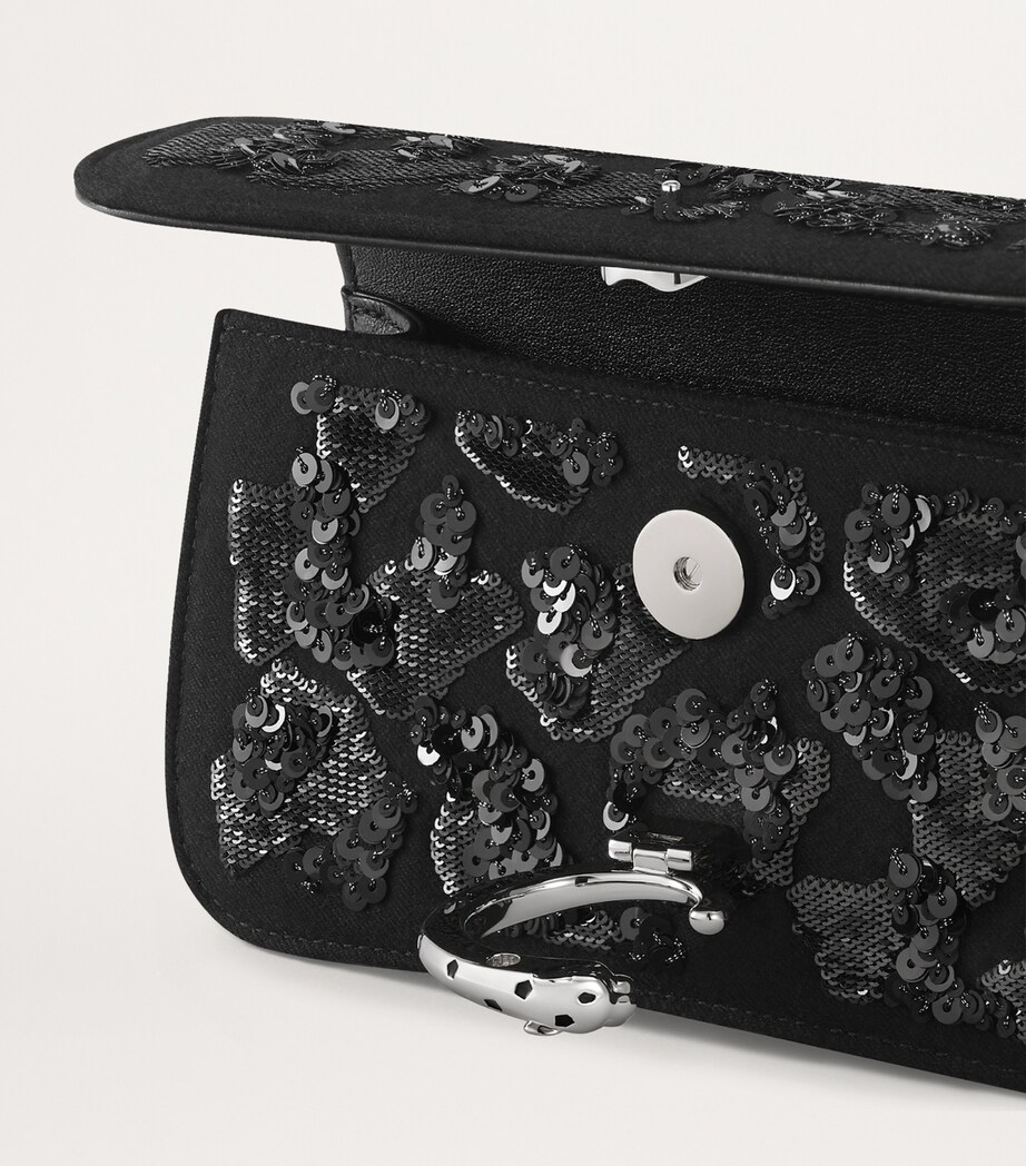 Cartier Mini Sequinned Panthère de Cartier Cross-Body Bag Black Image 3