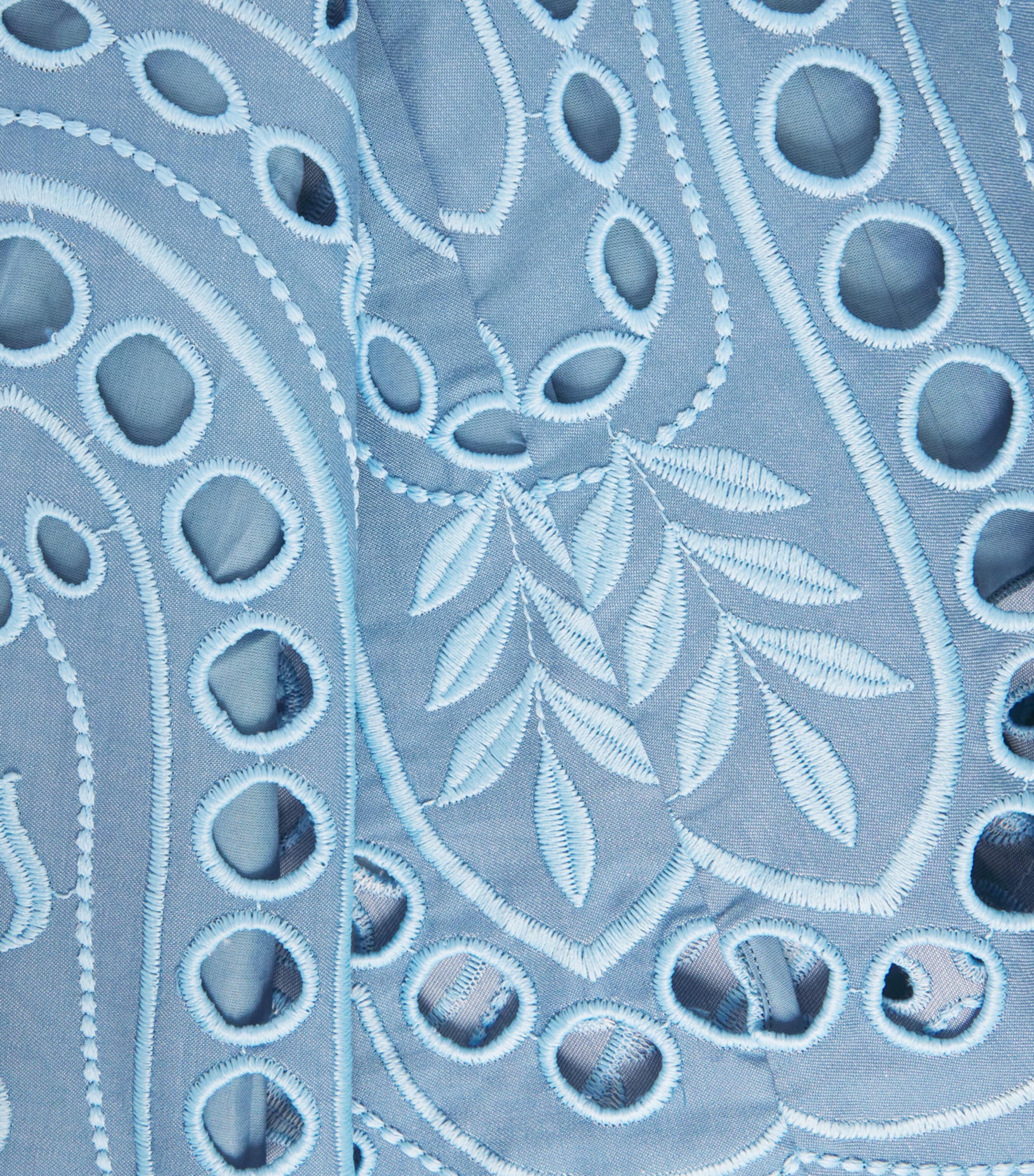 Cotton-Blend Glimmer Midi Dress BLUE SEALACE Image 5