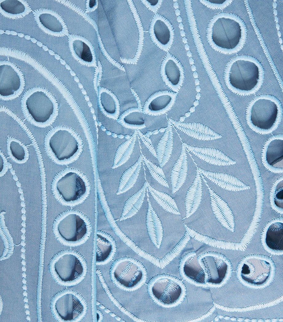 Cotton-Blend Glimmer Midi Dress BLUE SEALACE Image 5