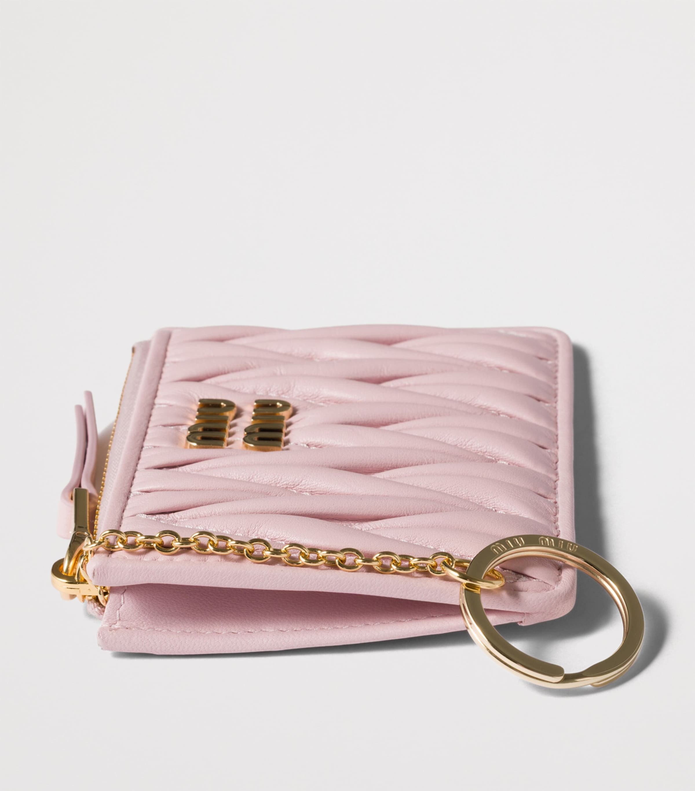 Leather Matelassé Zipped Card Holder F0E18 Image 3