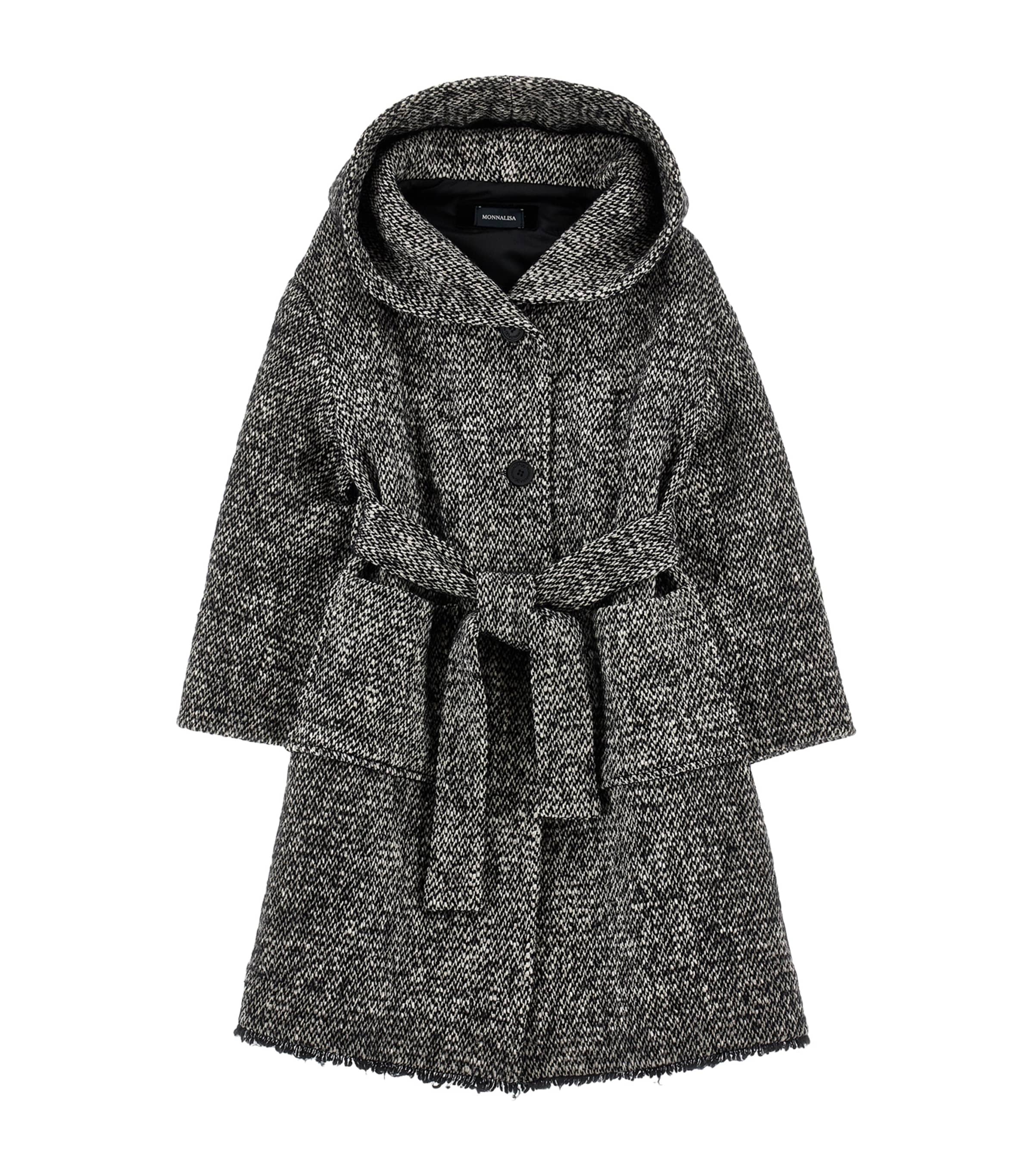 Cotton-Blend Hooded Coat (4-12 Years) NERO+PANNA Image 1