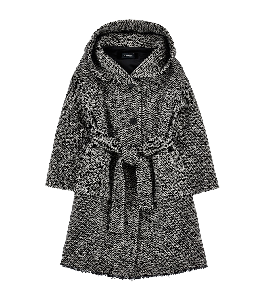 Cotton-Blend Hooded Coat (4-12 Years) NERO+PANNA Image 1