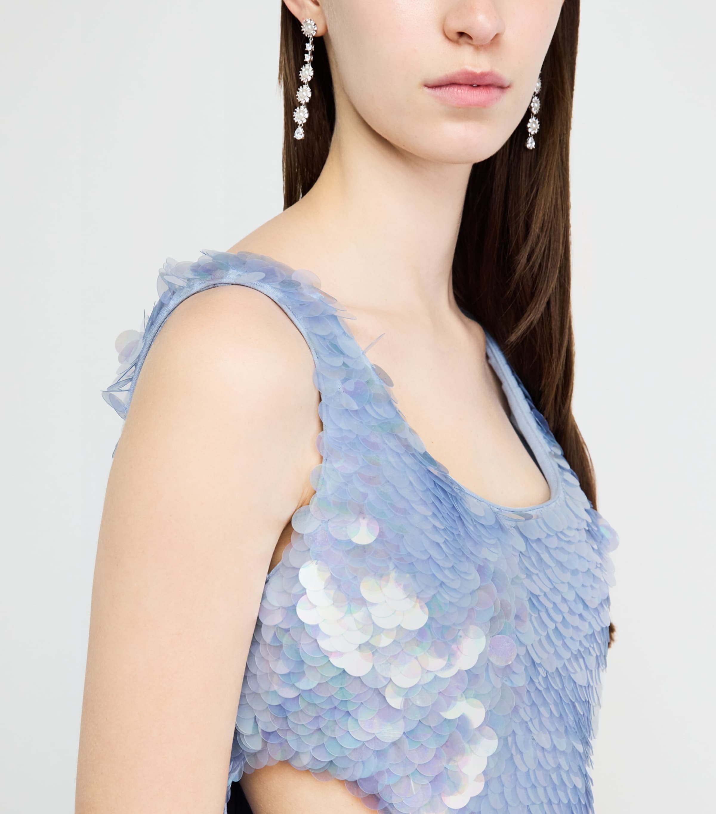Simkhai Blue Sequin Emilie Mini Dress | Harrods US