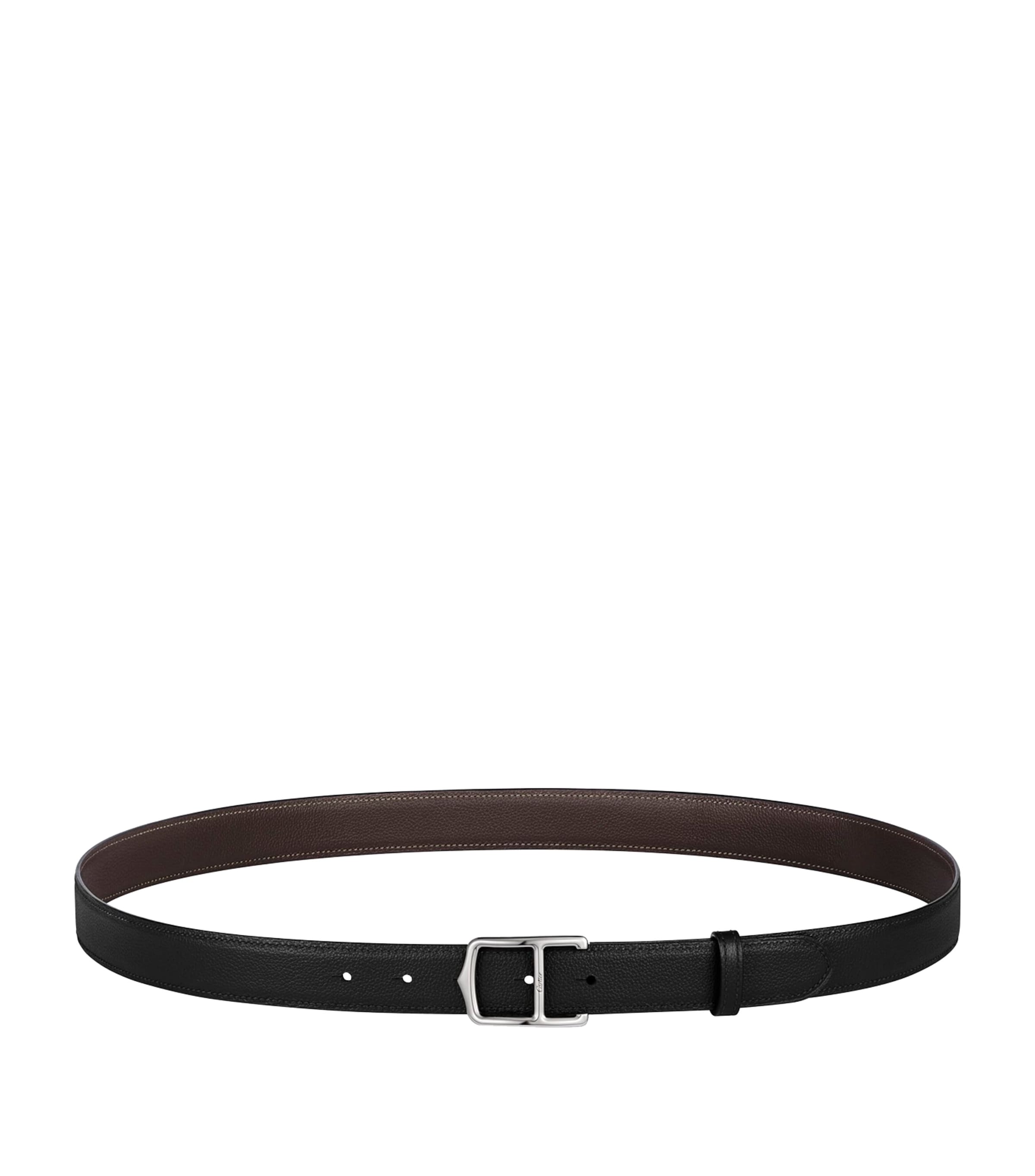 Cartier Calfskin Reversible Cartier C Belt Black And Brown Image 1